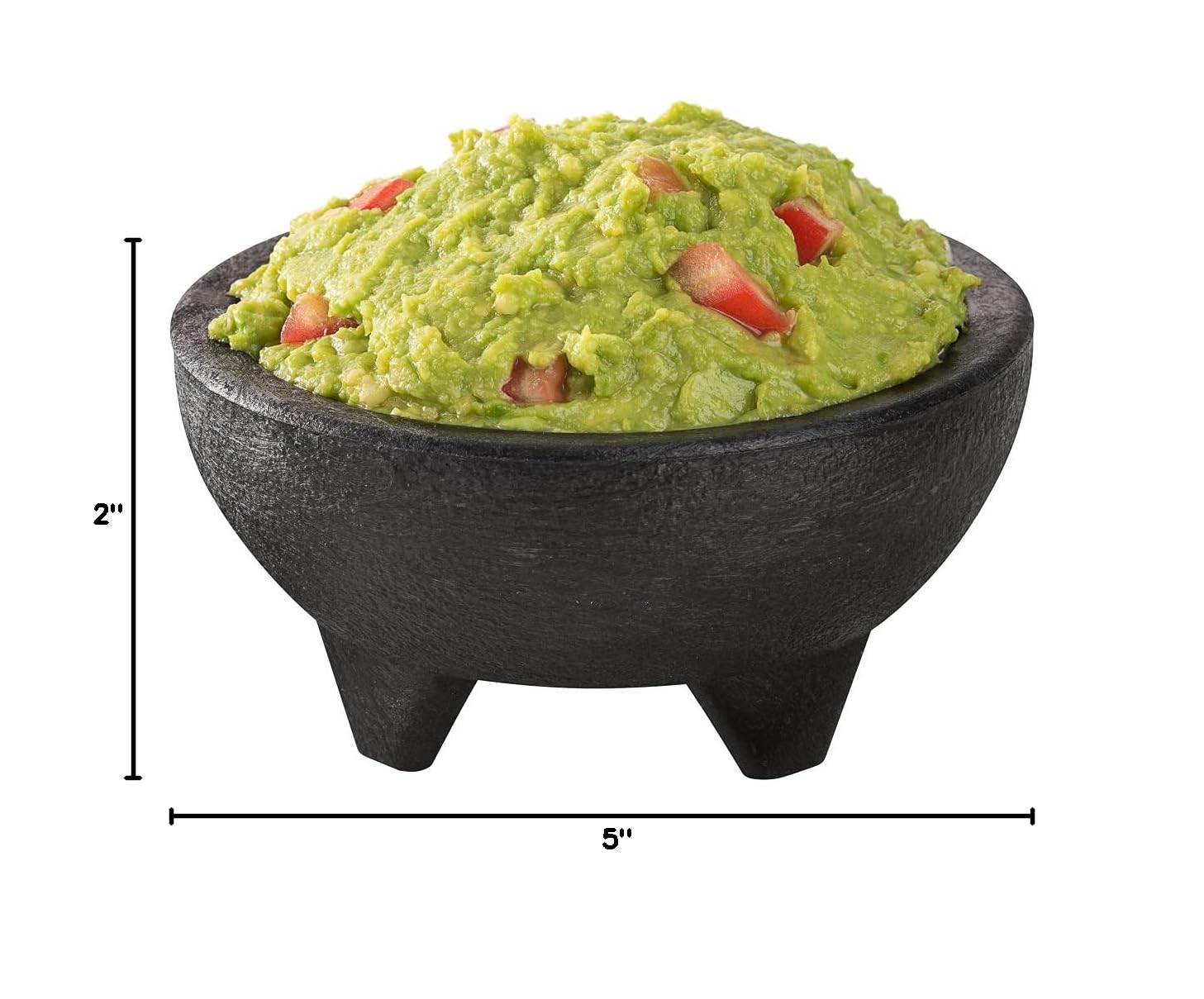 10oz Molcajete-Style Salsa Bowls - 3-Legged Black Plastic Serving Dishes | Microwave & Dishwasher Safe, Shatterproof | Perfect for Guacamole, Dips, Nuts, Candy & Condiments | Ideal for Parties, Mexican Cuisine & Everyday Use
