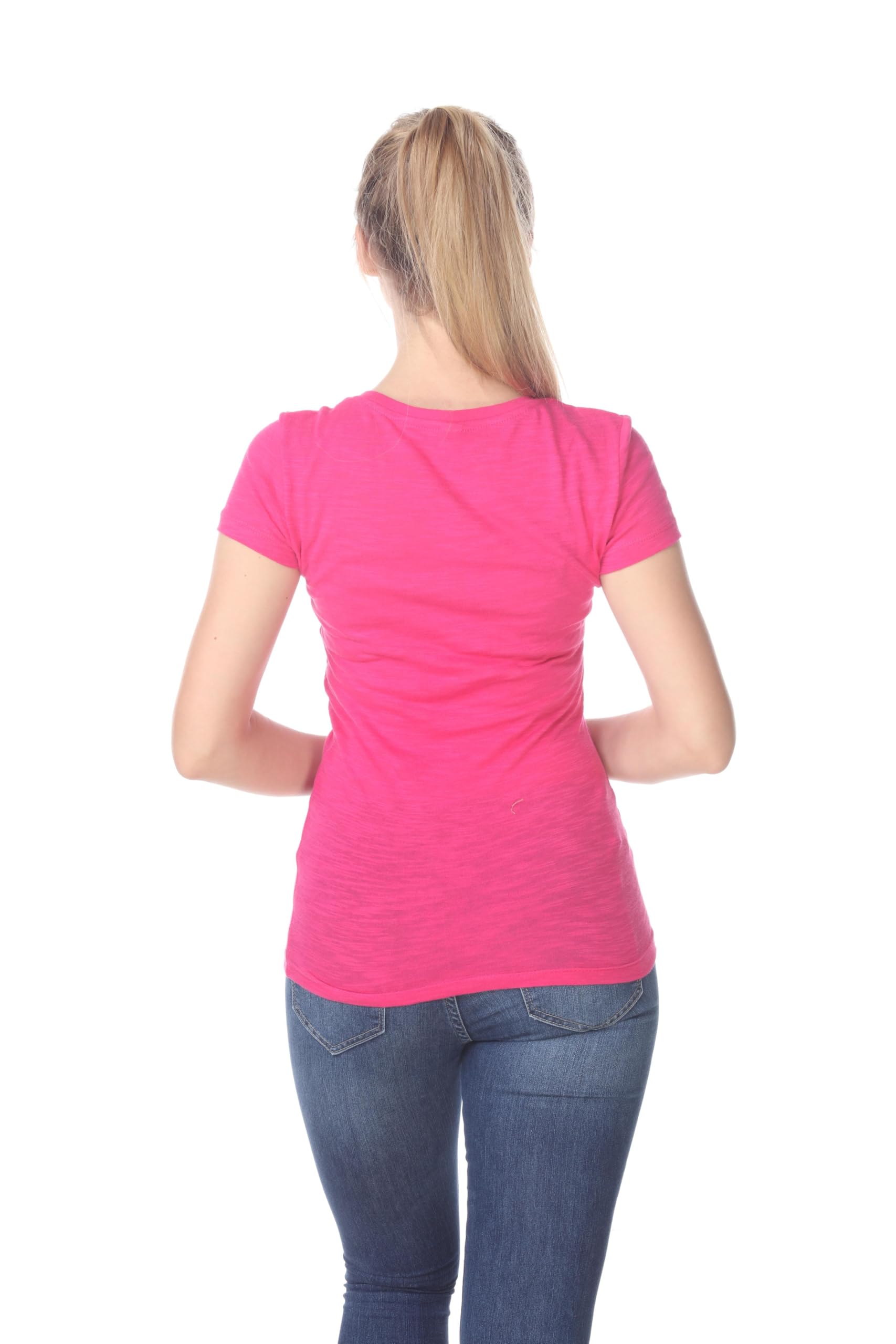 2025 New Women's Slim-Fit Solid Color Short Sleeve T-Shirt - Soft Comfortable Layering Tee for Casual Wear, Summer Outfits & Everyday Basics