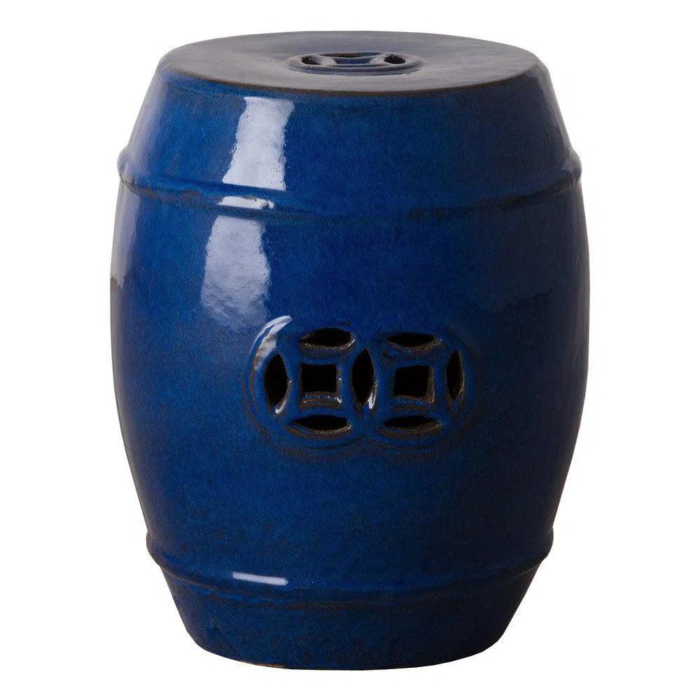 18 Inch Outdoor Decorative Garden Stool - Weather-Resistant Patio Furniture for Garden, Porch & Poolside Decor