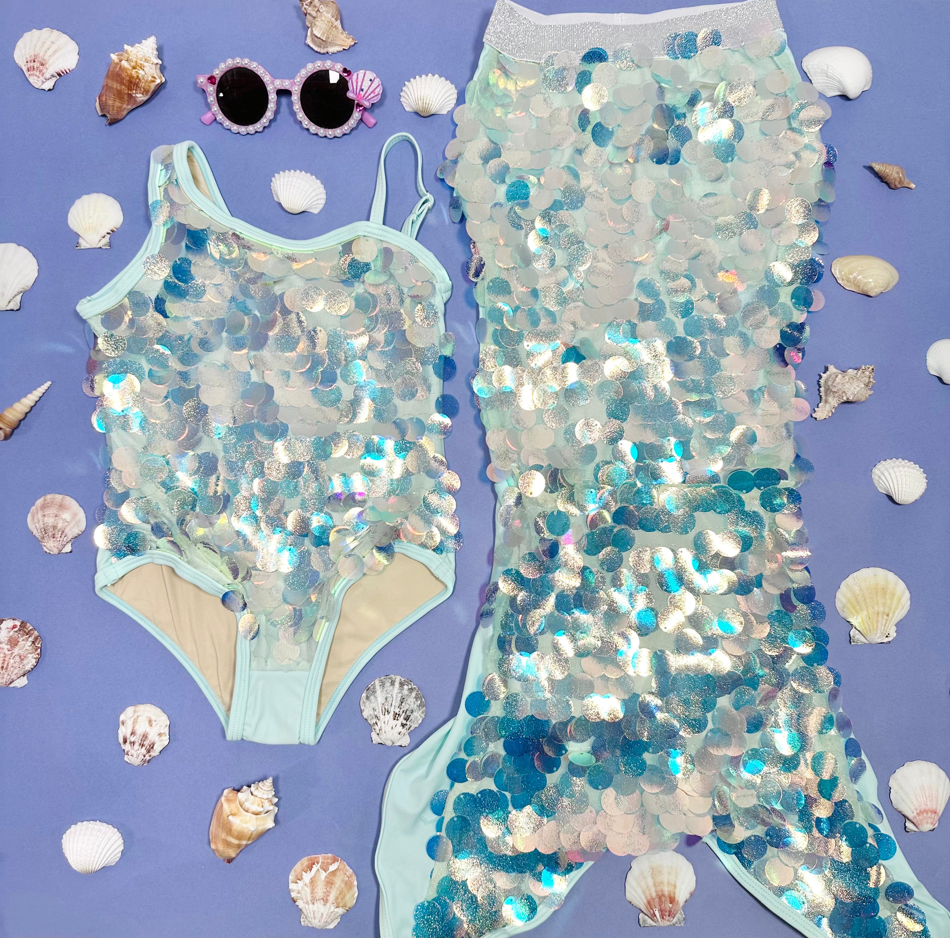 **One Piece Swimsuit with Paillettes - Glittery & Shiny Women's Bathing Suit for Beach, Pool, and Summer Vacations**