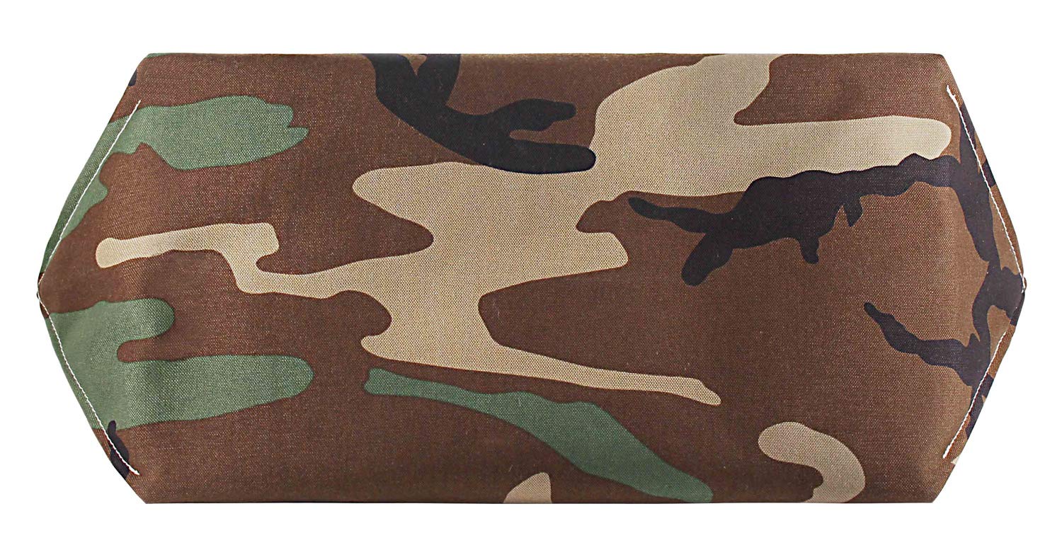 Large Canvas Tote Bag with Pockets & Magnetic Closure - 30L Blank Beige Camo - Durable Work, Book, Travel & Gym Bag for Women & Men | Perfect for Office Commute, Beach Trips & Shopping