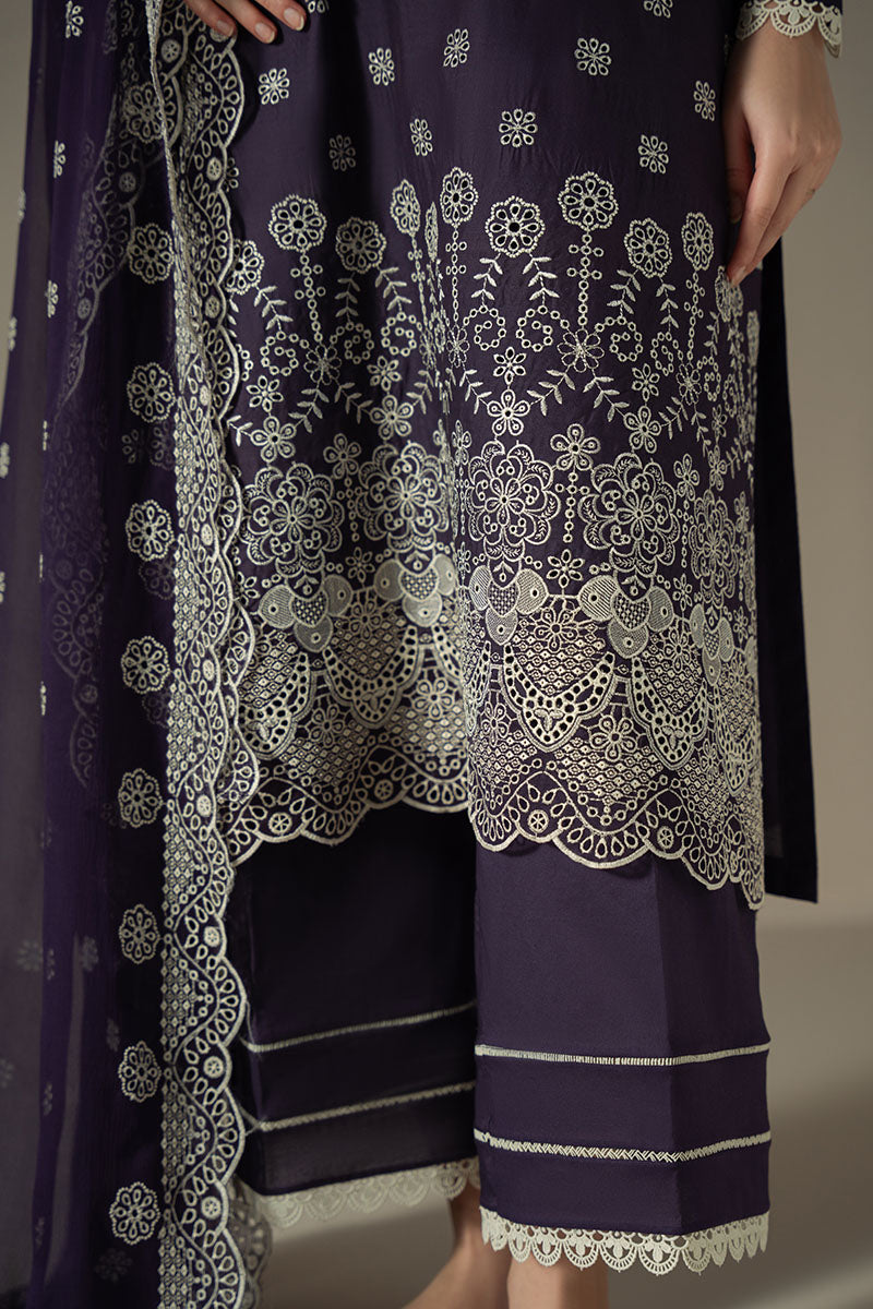 INDIGO ROYAL 3-Piece Chikankari Suit Set - Hand Embroidered Cotton Kurta with Dupatta & Pants | Traditional Indian Ethnic Wear for Women | Perfect for Weddings, Festivals & Special Occasions