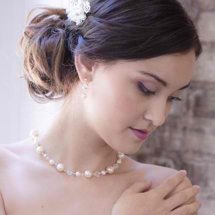 Elegant Brooklyn Colored Pearl & Crystal Necklace for Women | Perfect for Weddings, Parties & Special Occasions