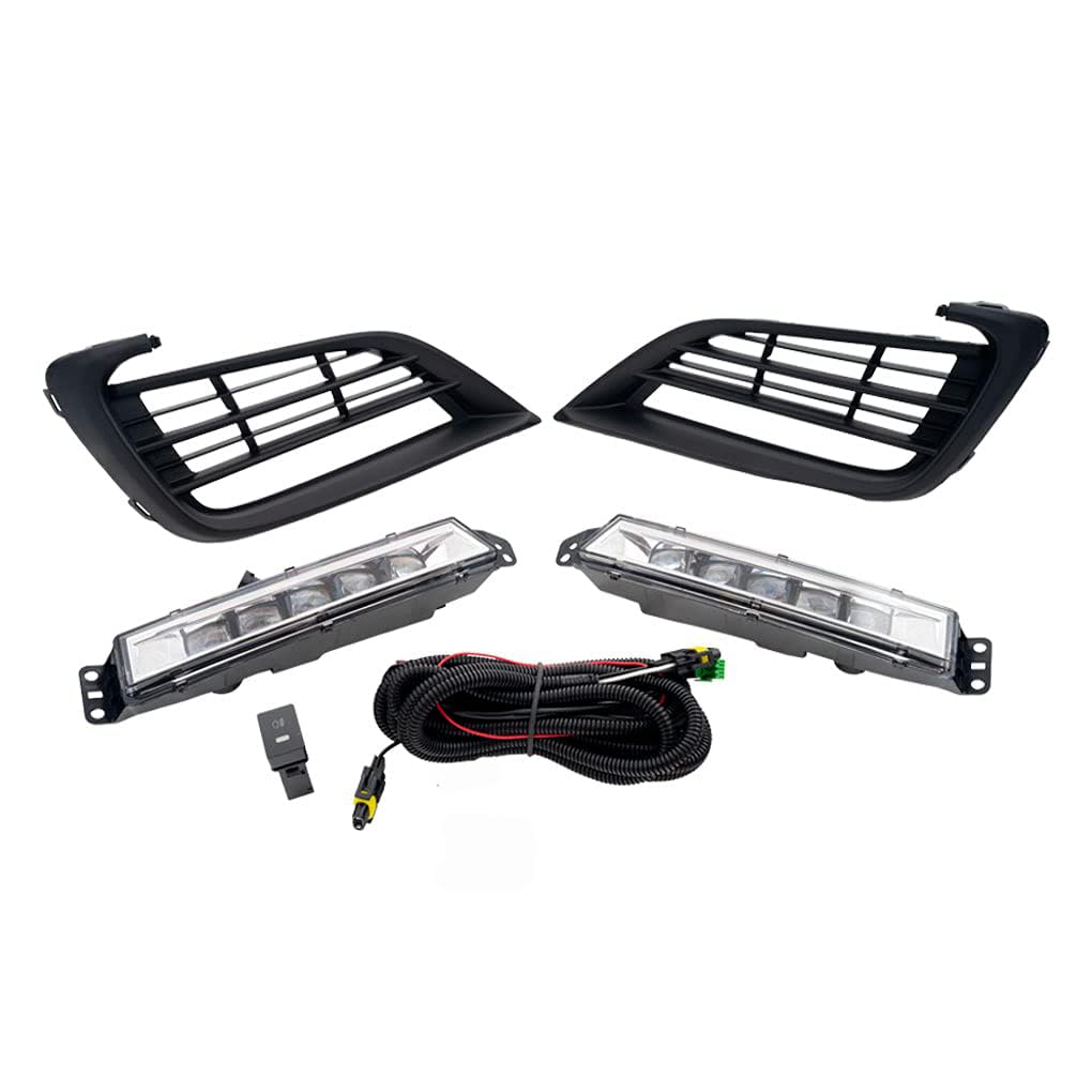 2019-2020 Honda Insight LED Fog Lights Kit - Complete Left & Right Side Assembly Set for Enhanced Visibility in Rain & Fog Driving Conditions