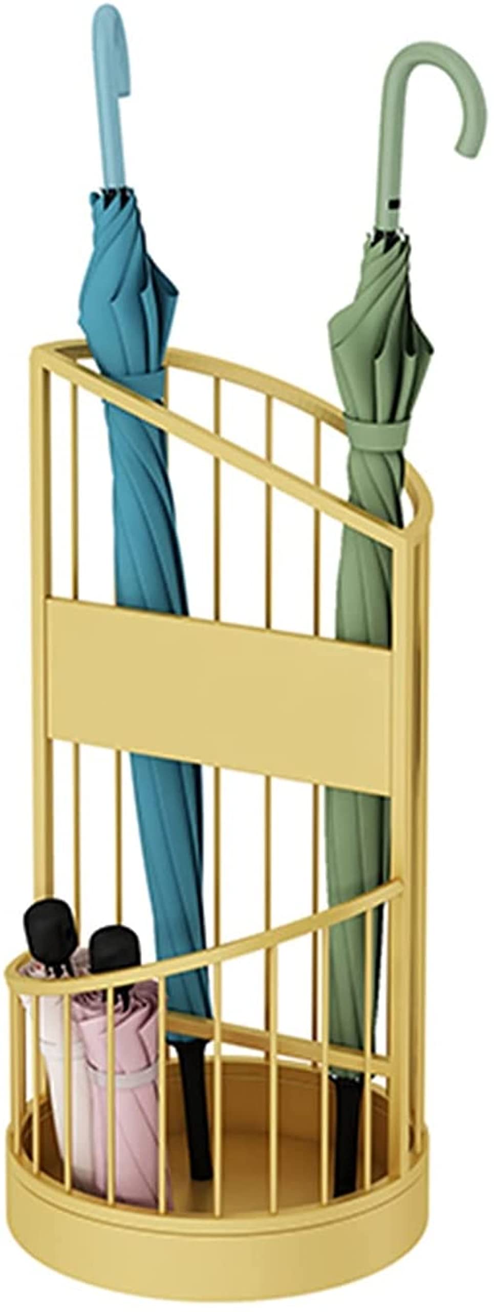 Heavy Duty Metal Umbrella Holder Stand with Drip Tray - Entryway Organizer for Long & Short Folding Umbrellas | Perfect for Home, Office, and Restaurant Use