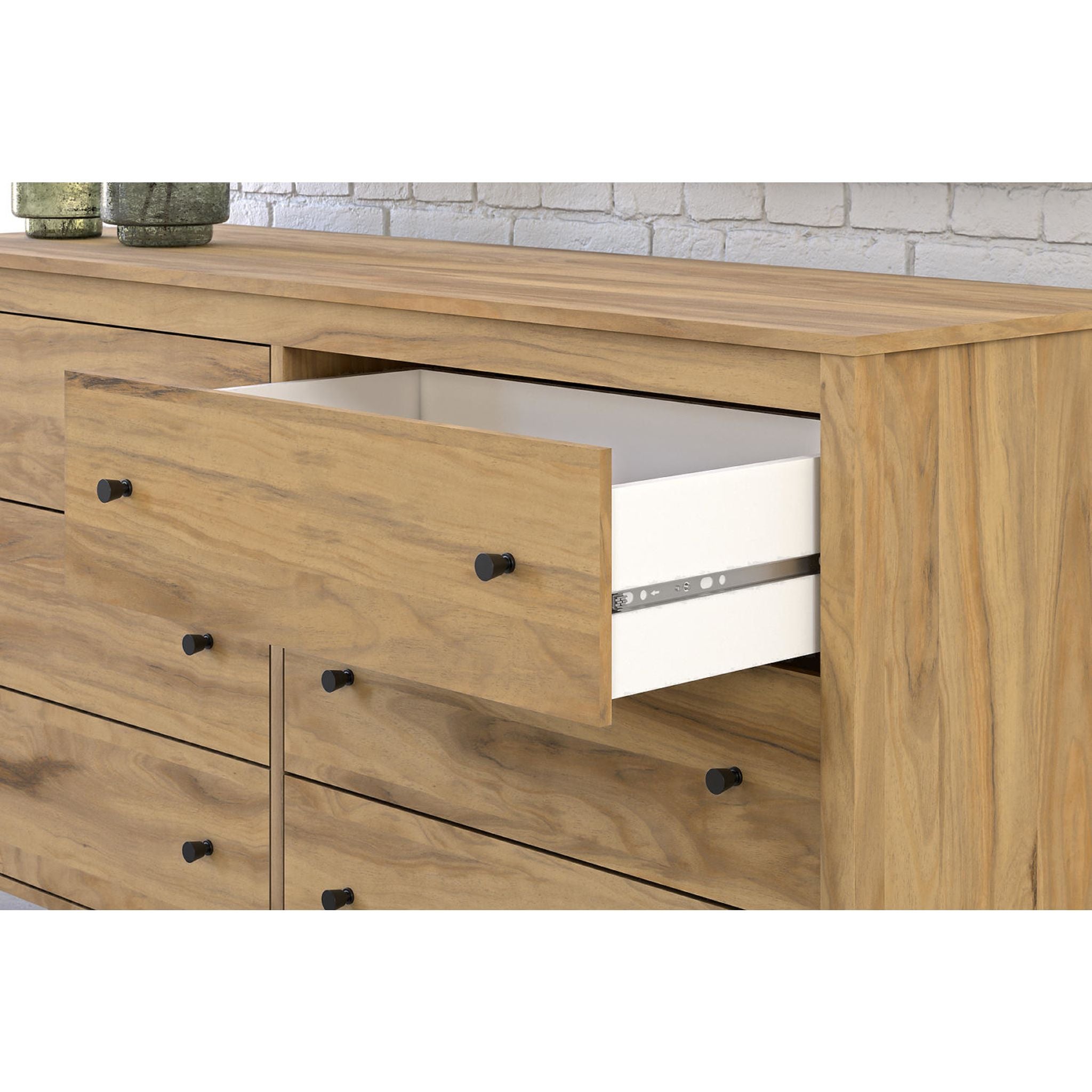 Bermacy 6-Drawer Dresser Light Brown - Solid Wood Bedroom Storage Furniture for Clothes, Linens & Accessories | Perfect for Master Bedroom, Guest Room & Dorm Organization