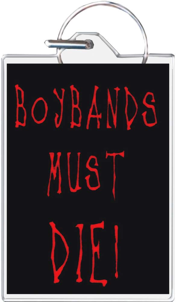 Road Rage Boy Bands Must Die! Novelty Keychain - Perfect for Car Keys, Backpacks & Gifts for Music Fans