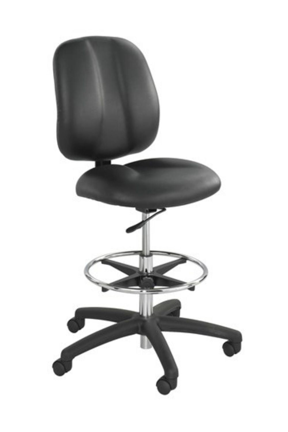 Safco Apprentice II Extended Height Vinyl Stool 7084BL - Adjustable Bar Stool for Kitchen, Counter, Workshop & Office Use