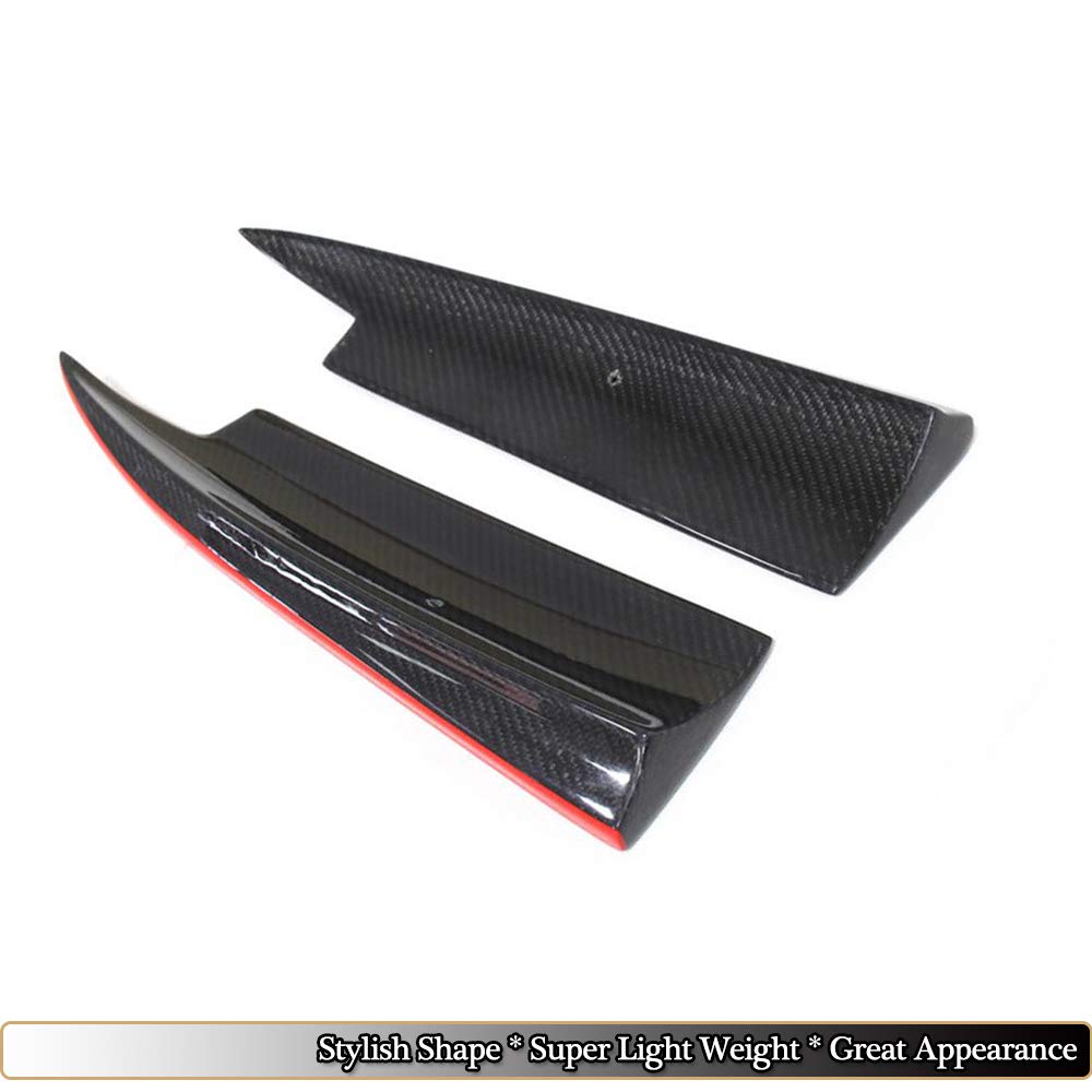 MCARCAR Rear Bumper Splitter for Mercedes Benz CLA Class W117 C117 (2013-2019) - Carbon Fiber Spoiler with Red Accents | Perfect Upgrade for CLA45 AMG, CLA200 & CLA250 Sedans | Enhances Sporty Look & Aerodynamics for Street Racing & Car Shows