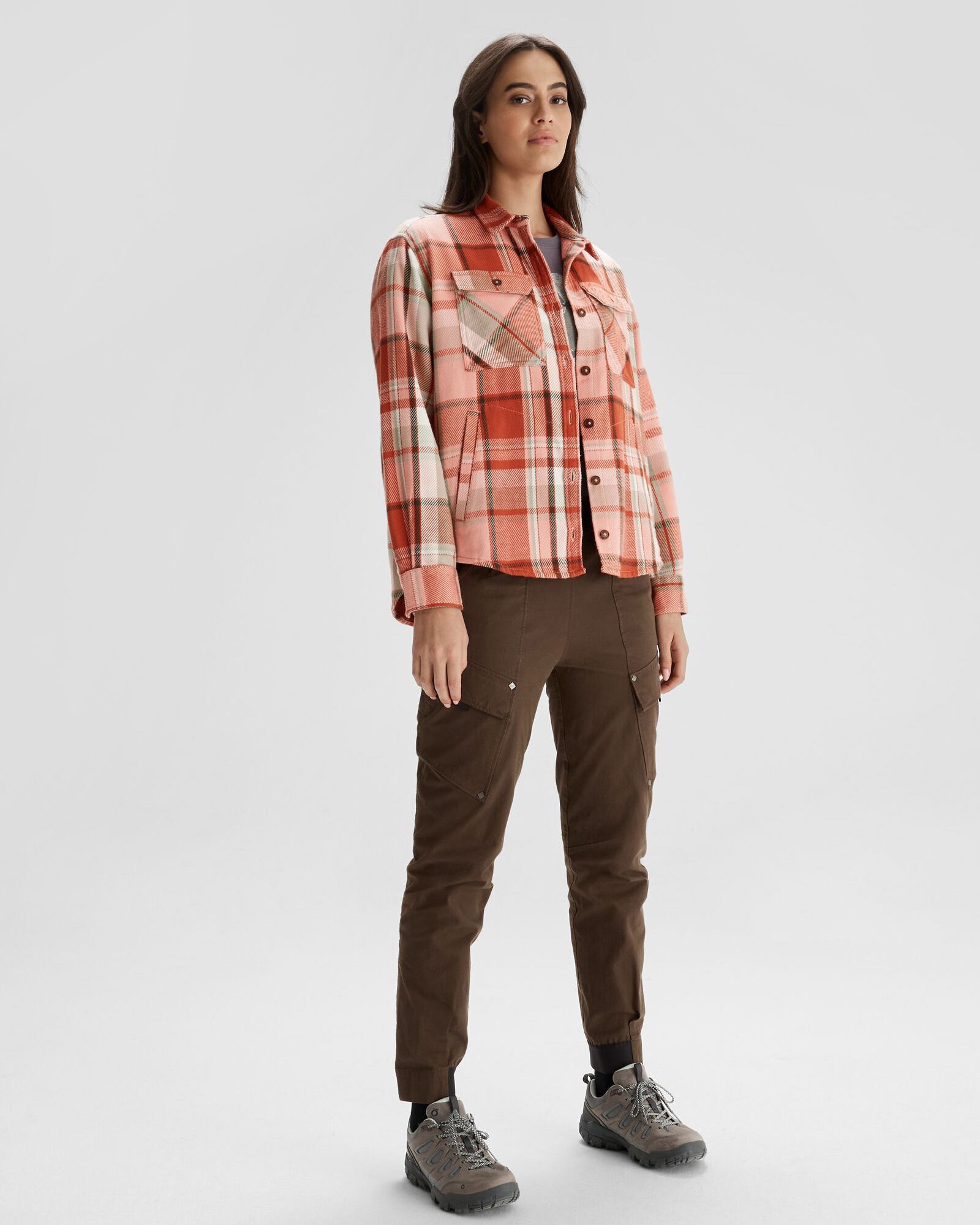 Women's Huntly Long Sleeve Plaid Shirt - Soft Flannel Button Down Top for Fall & Winter - Perfect for Cabin Retreats, Outdoor Adventures and Casual Office Wear