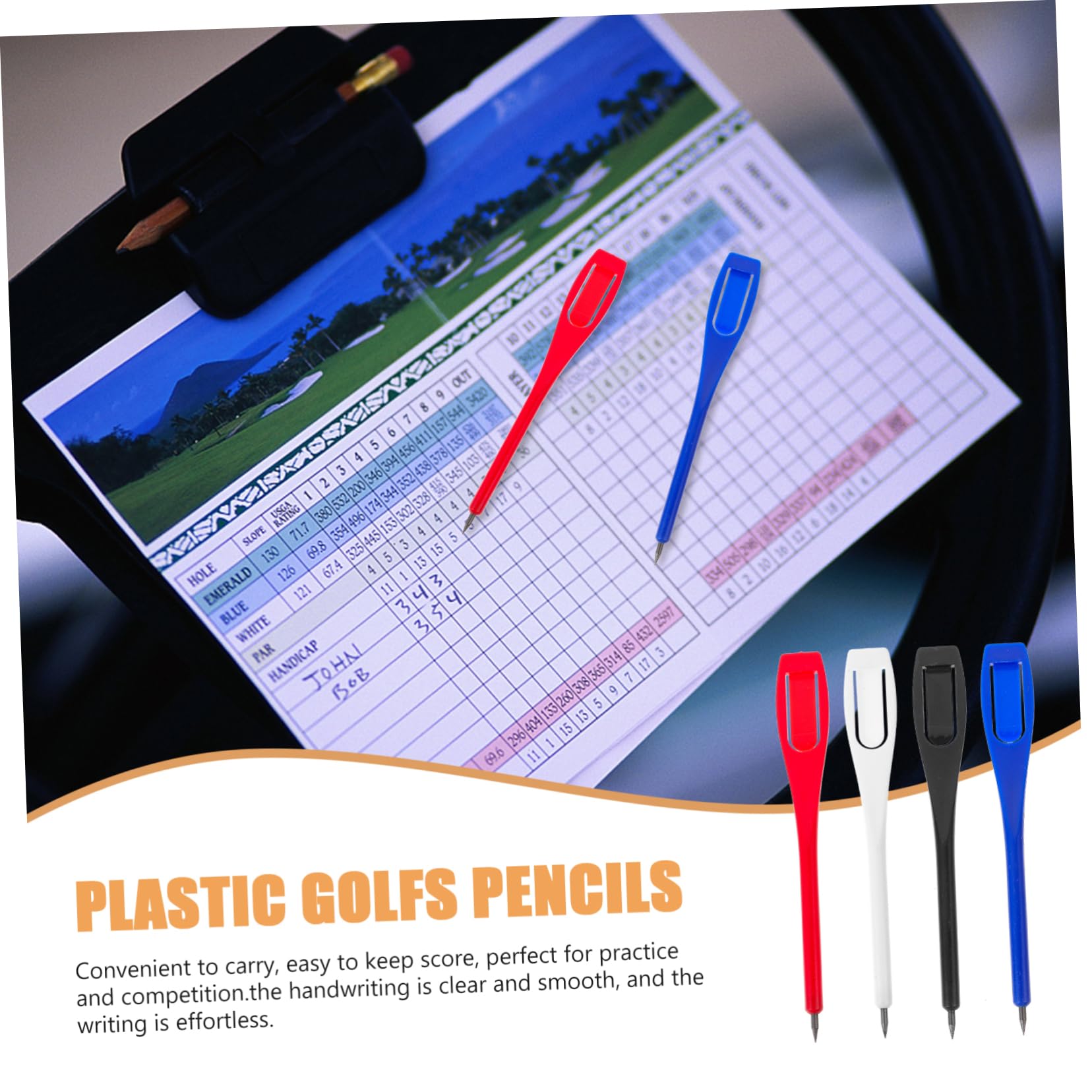 40pcs Golf Pencils - Premium Plastic Golf Scoring Pencils for Scorecards & Tournaments | Perfect for Golf Courses, Mini Golf, Driving Ranges & Sports Events