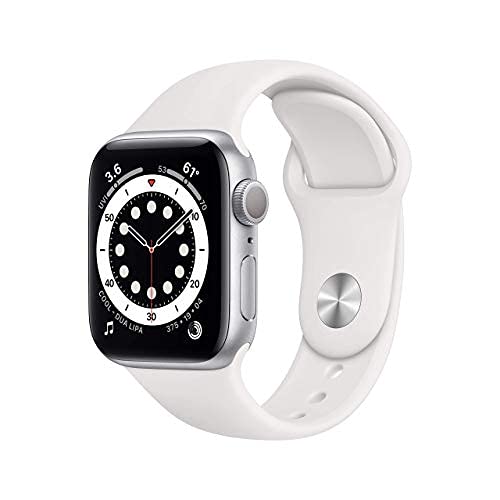 Apple Watch Series 6 (GPS, 40mm) - Silver Aluminum Case with White Sport Band (Renewed Premium) | Smartwatch for Fitness Tracking, Heart Rate Monitor & iPhone Compatibility | Perfect for Running, Swimming & Daily Activity Tracking