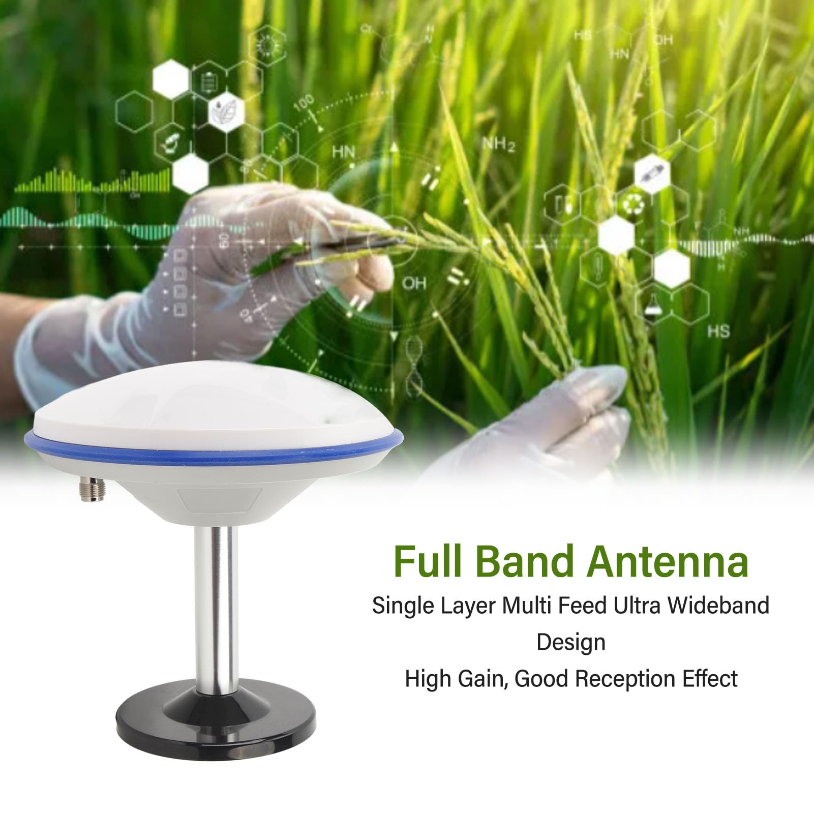 High Accuracy GPS Receiver Antenna with Low Noise Amplifier - IP68 Waterproof for Agriculture, Surveying, Navigation & Tracking | Perfect for Precision Farming, Construction Mapping & Marine Navigation