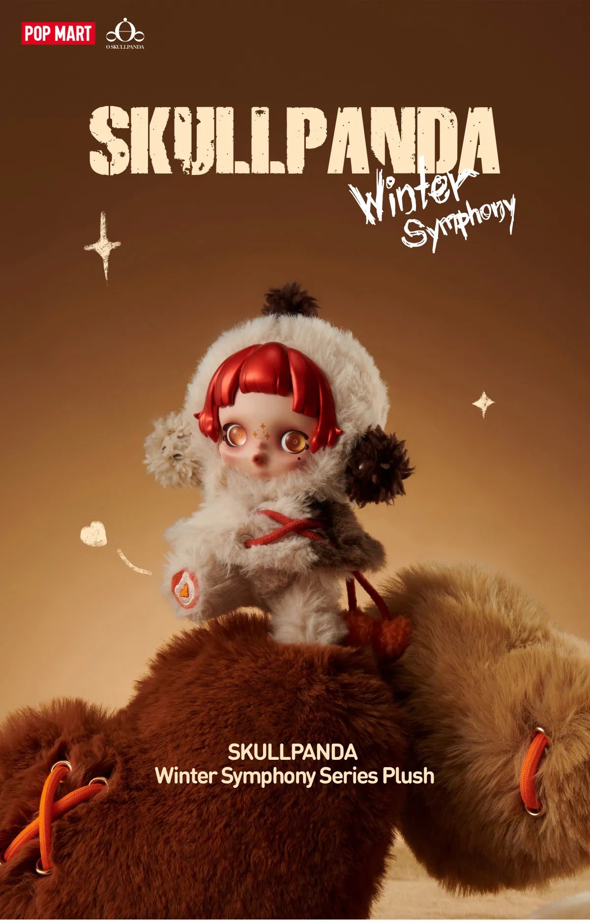POP MART SKULLPANDA Winter Symphony Series Plush Doll - Cute Collectible Stuffed Animal Toy for Anime Fans, Gift for Christmas & Home Decor