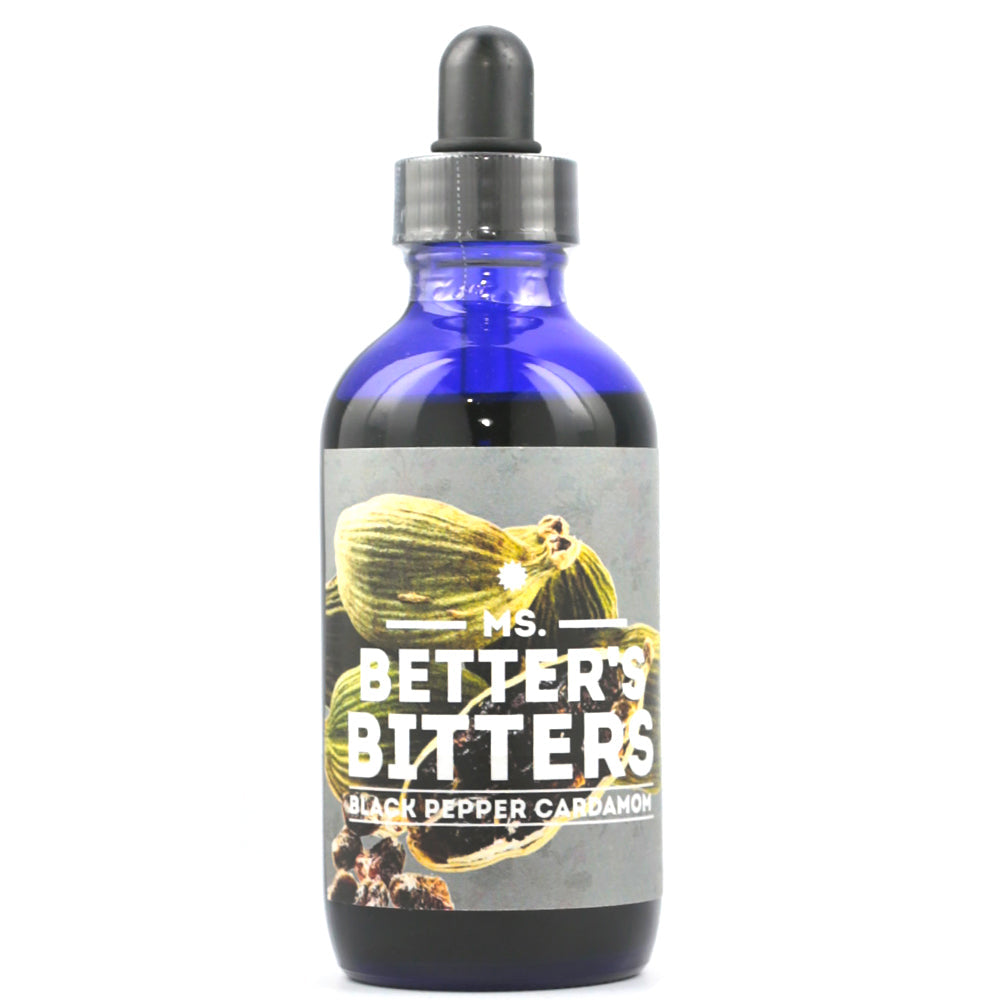 Ms Better's Bitters - Premium Black Pepper & Cardamom Flavor (4oz Bottle) | Perfect for Cocktails, Mocktails & Culinary Recipes
