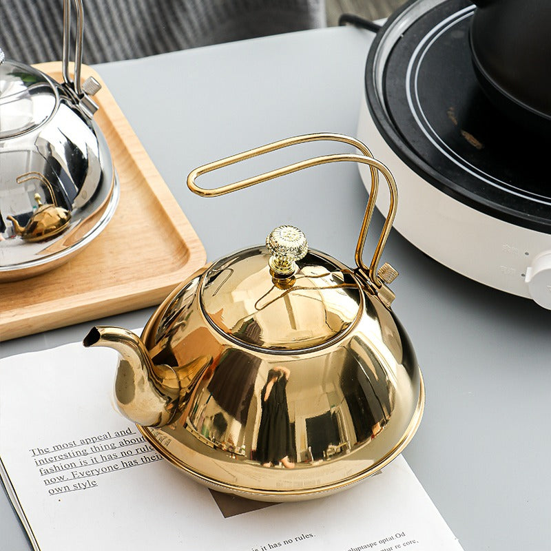 Premium Stainless Steel Teapot - Elegant & Durable Tea Kettle for Home, Office & Gifts | Perfect for Loose Leaf Tea, Herbal Infusions & Tea Ceremonies