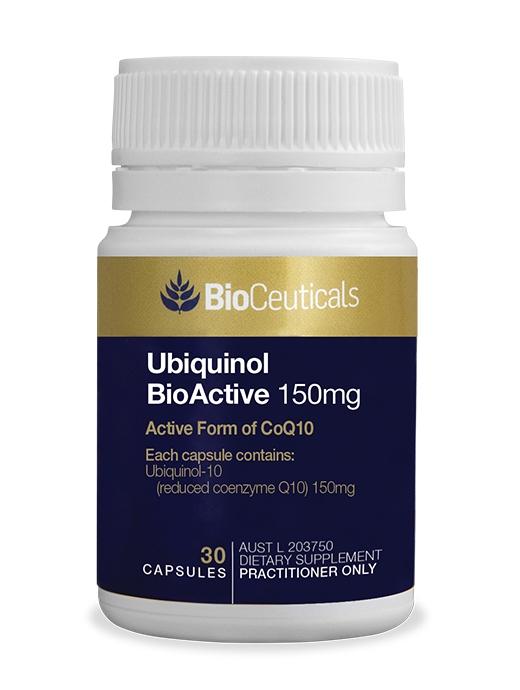 BioCeuticals Ubiquinol BioActive 150mg - Premium CoQ10 Supplement for Heart Health & Energy Support - Ideal for Adults Seeking Cellular Protection & Anti-Aging Benefits