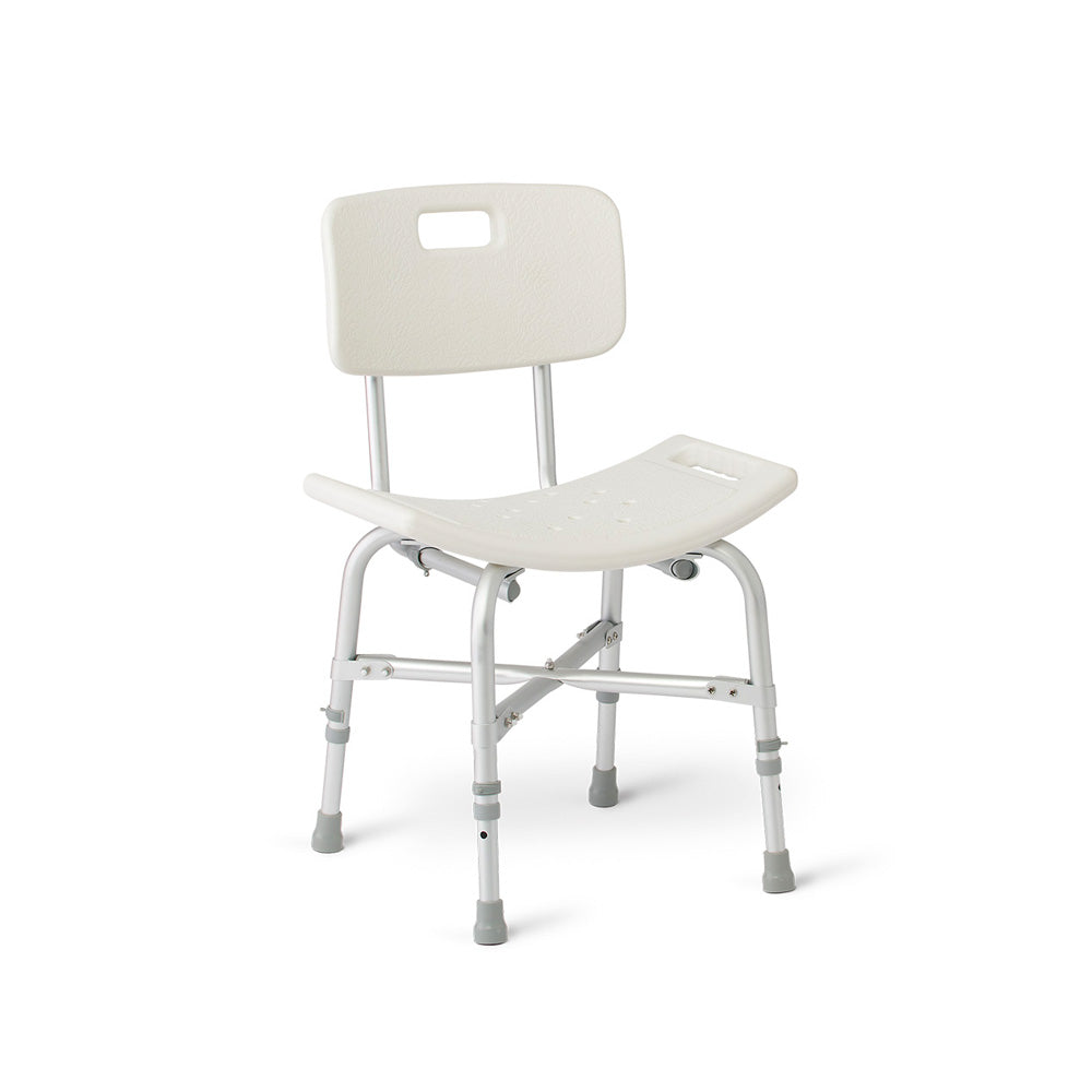 Premium Bariatric Shower Chair with Heavy-Duty Cross Frame Support - Non-Slip Seat for Safe Bathing, Elderly & Mobility Aid Use