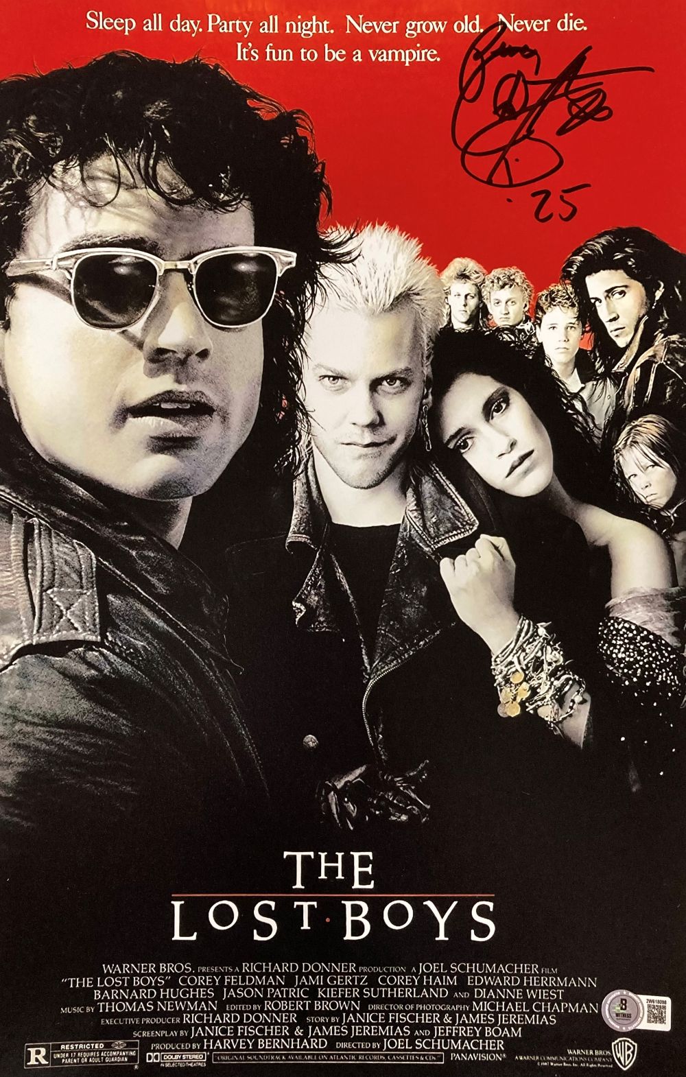 Corey Feldman Autographed The Lost Boys 11x17 Photo with 