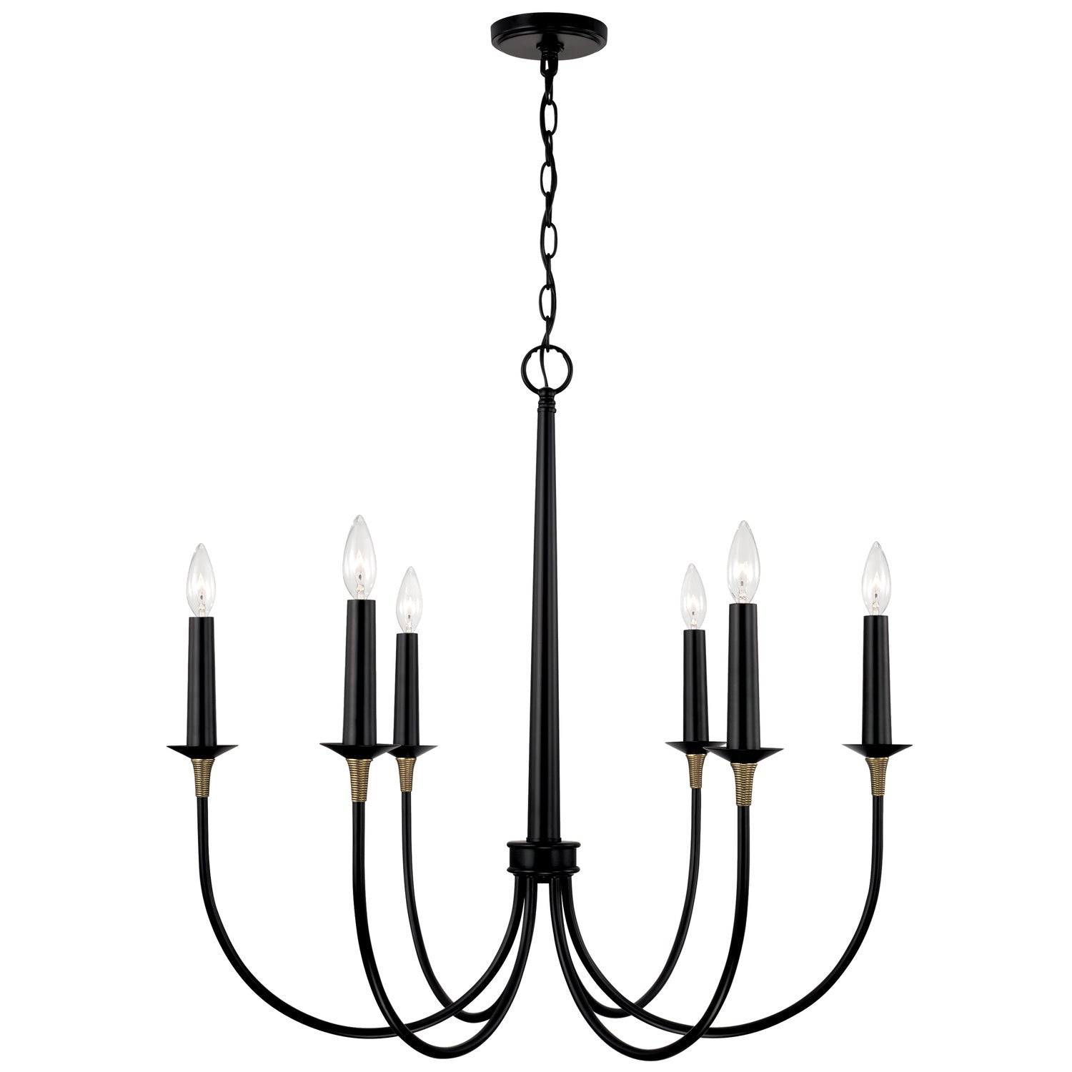 Capital Lighting Six Light Chandelier - Elegant Modern Ceiling Fixture for Dining Room, Living Room & Bedroom | Perfect for Home Decor & Interior Design