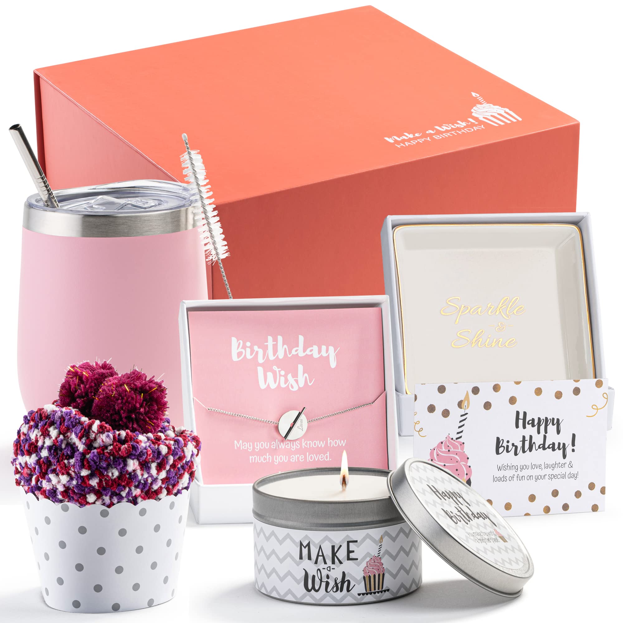 Unique Birthday Gift Basket for Women - Thoughtful Care Package Box for Her, Mom, Daughter, Sister, Wife & Best Friend | Perfect Surprise Delivery Present for Birthdays, Anniversaries & Special Occasions | Great for Home, Office & Party Celebrations
