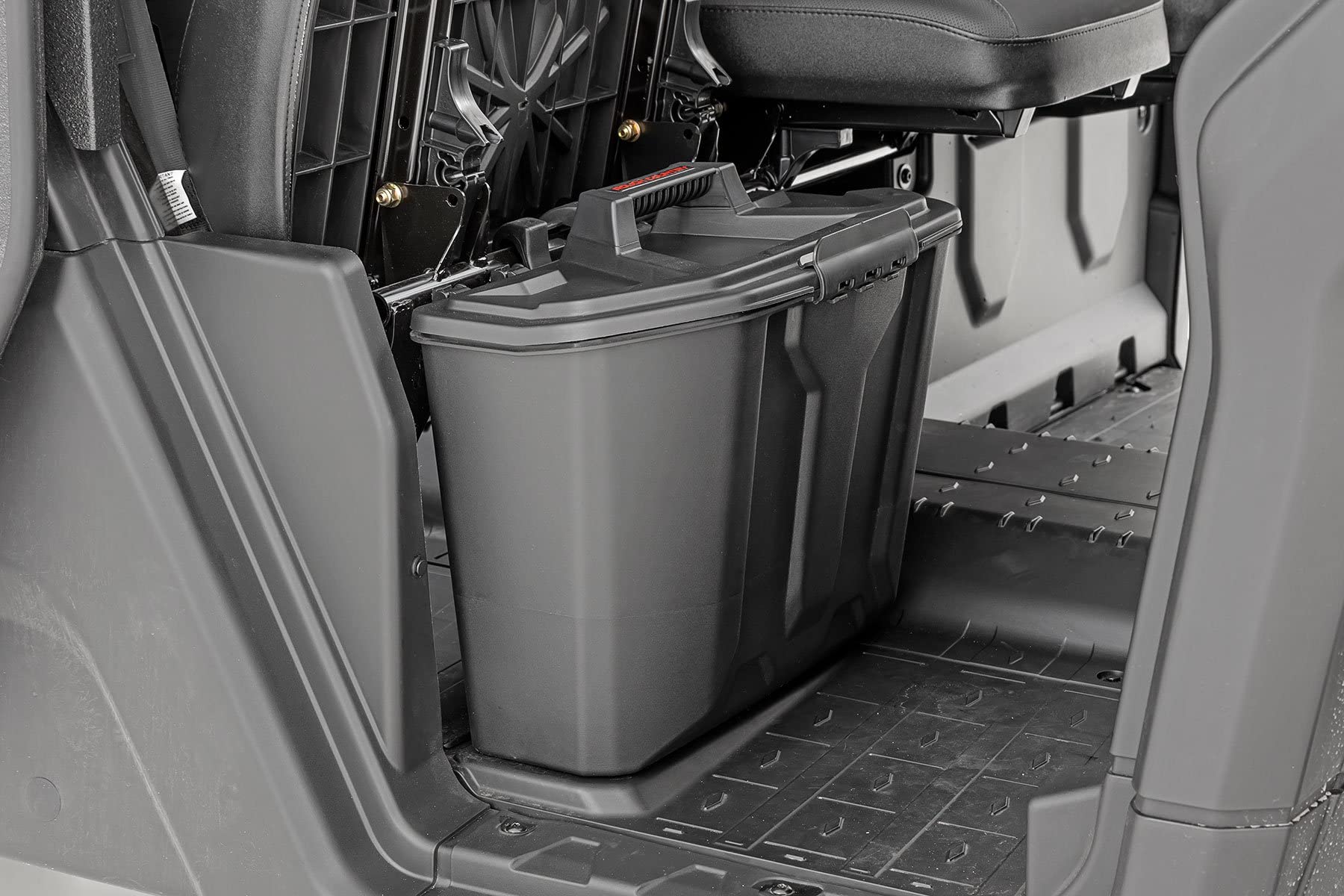 Rough Country Under Passenger Seat Storage Box for Can-Am Defender - 97061 | Durable Vehicle Organizer for Hunting Gear & Tools | Perfect for Off-Road Adventures & Worksite Storage