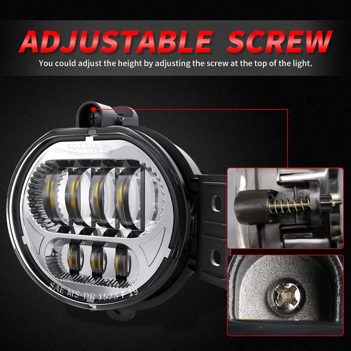 Upgraded LED Fog Lights for Dodge Ram 1500 2500 3500 (2002-2008) & Durango (2004-2006) - Chrome Pair for Driver & Passenger Side - Enhanced Visibility for Off-Roading & Night Driving