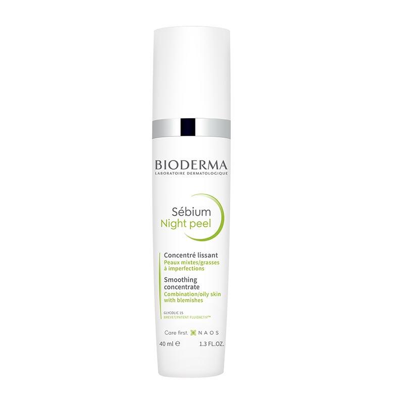 Bioderma Sebium Night Peel - Exfoliating Face Serum for Oily & Acne-Prone Skin | Nighttime Skincare Treatment for Clear Complexion | Perfect for Evening Routine & Post-Workout Care