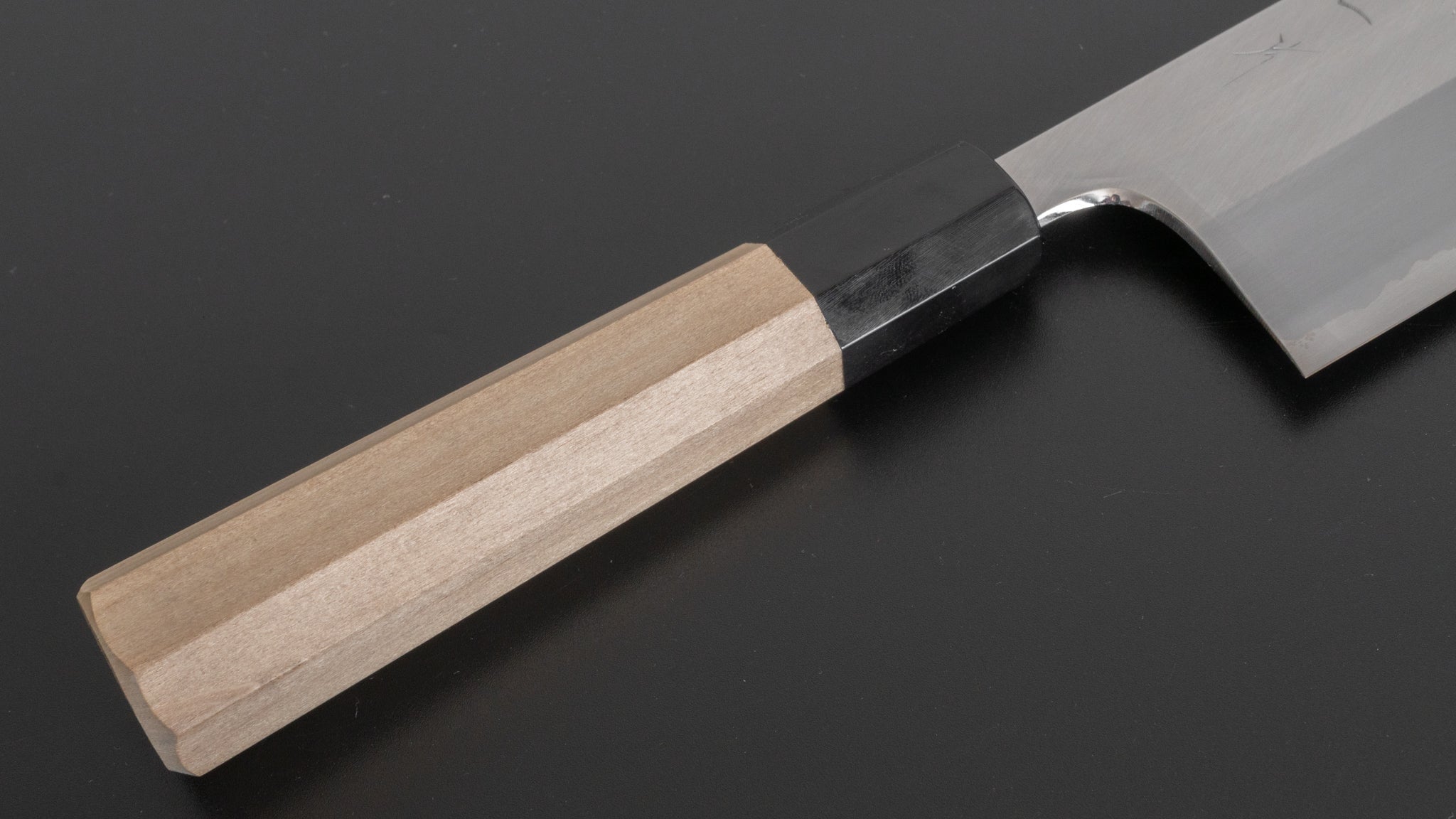 Hitohira Togashi White #1 Stainless Clad Migaki Nakiri 180mm Japanese Kitchen Knife with Ho Wood Handle - Perfect for Slicing Vegetables, Herbs & Sushi Preparation