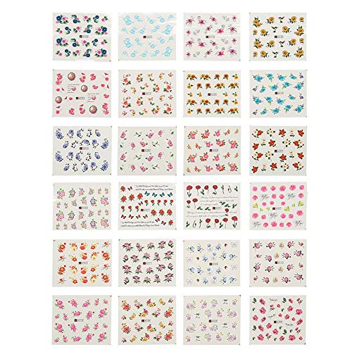 50 Sheets Self-Adhesive Nail Art Stickers - Waterproof Nail Decals for Natural & Artificial Nails | DIY Manicure, Salon Quality, Party & Wedding Nail Decorations (Style 02)