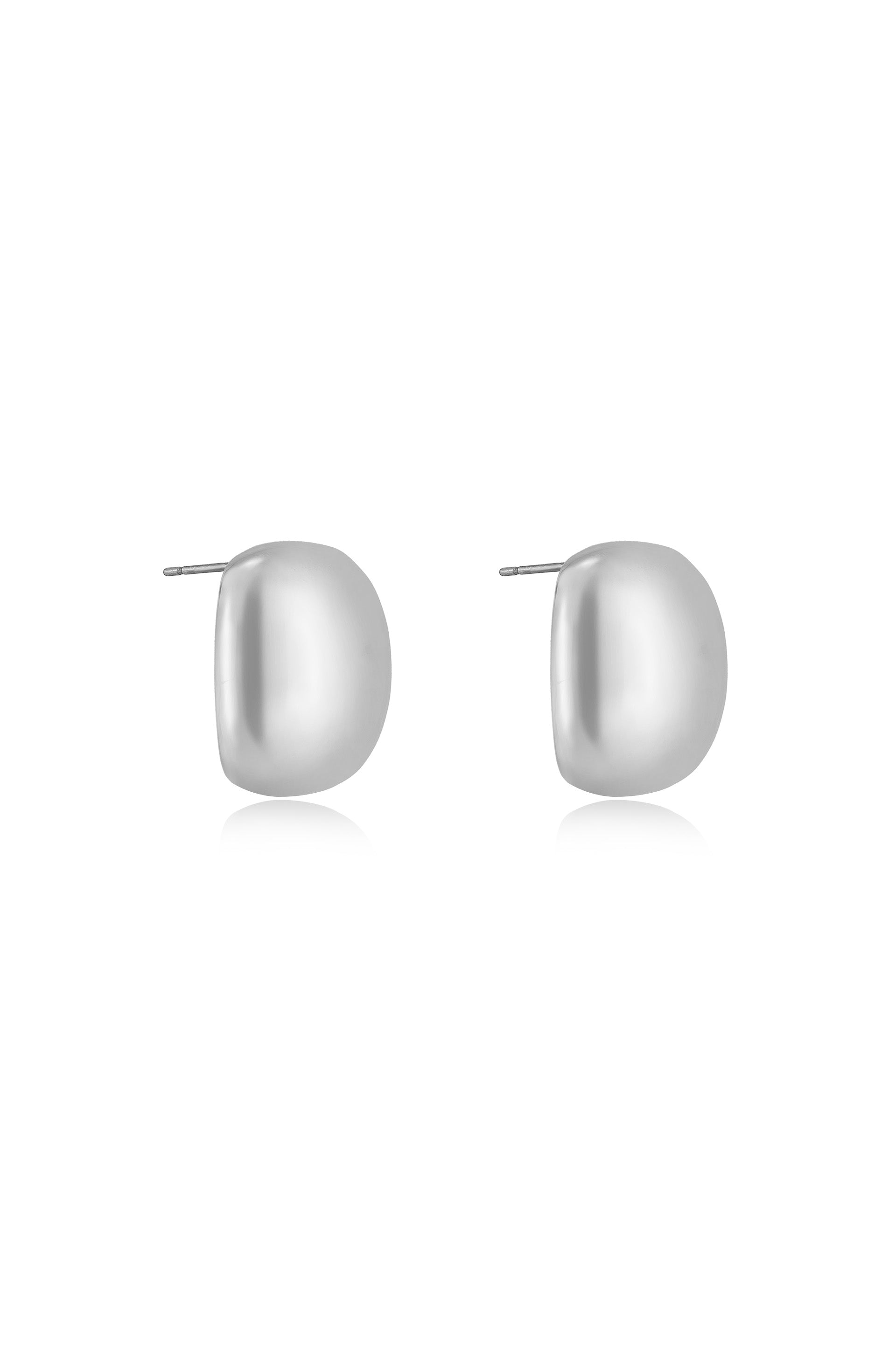 Minimalist Curved Square Stud Earrings for Women - Elegant & Simple Gold Plated Jewelry - Perfect for Everyday Wear, Office & Special Occasions