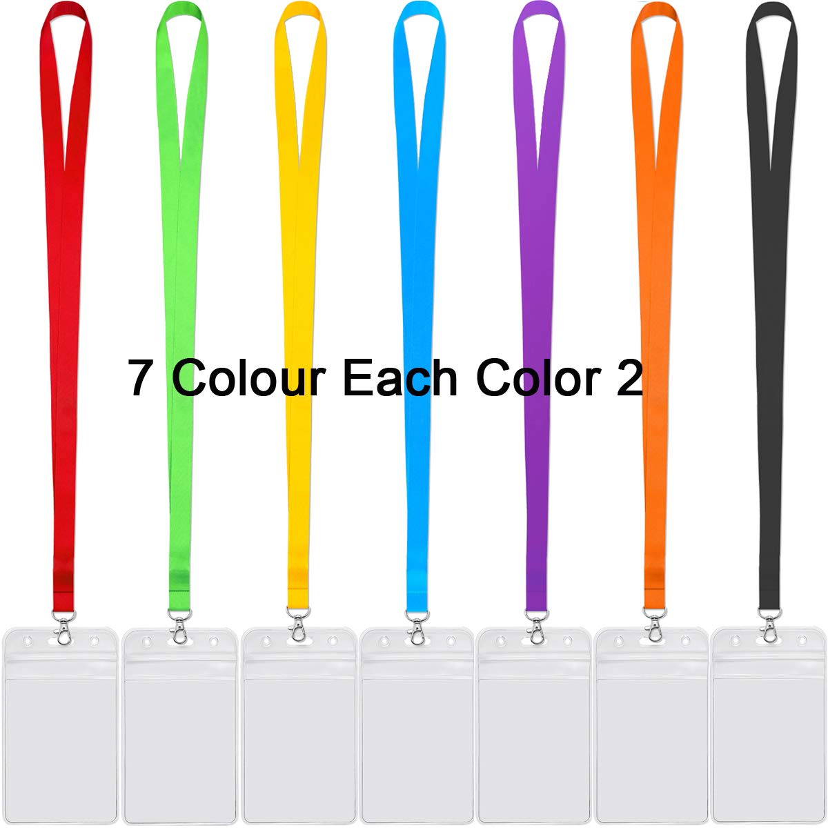 YOUOWO 14 Pack Cruise Lanyards with ID Badge Holder - Office Keychain & Event Use