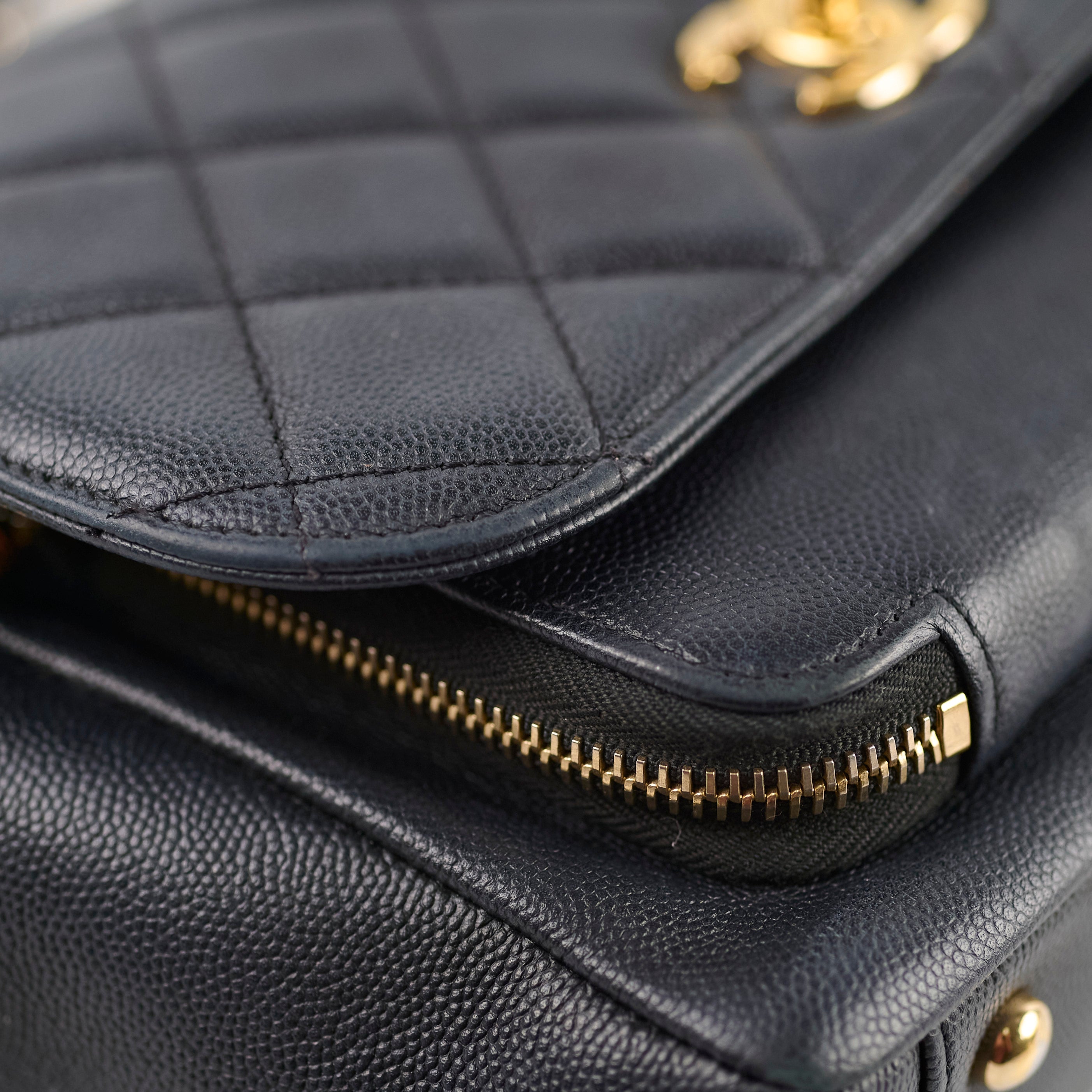Chanel Caviar Business Affinity Handbag Dark Navy 28cm - Luxury Leather Tote Bag for Women, Perfect for Office, Work & Professional Occasions