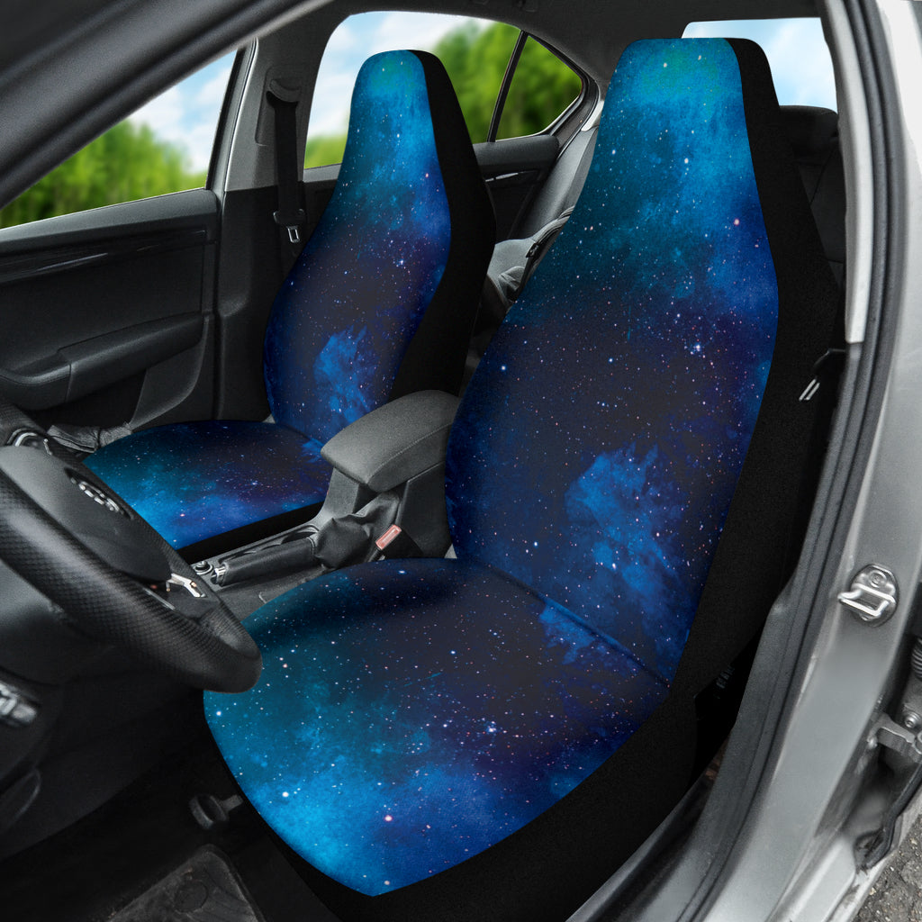 Premium Blue Galaxy Print Car Seat Covers - Universal Fit for Cars, Trucks & SUVs | Waterproof & Anti-Slip Protection | Perfect for Road Trips, Daily Commutes & Outdoor Adventures