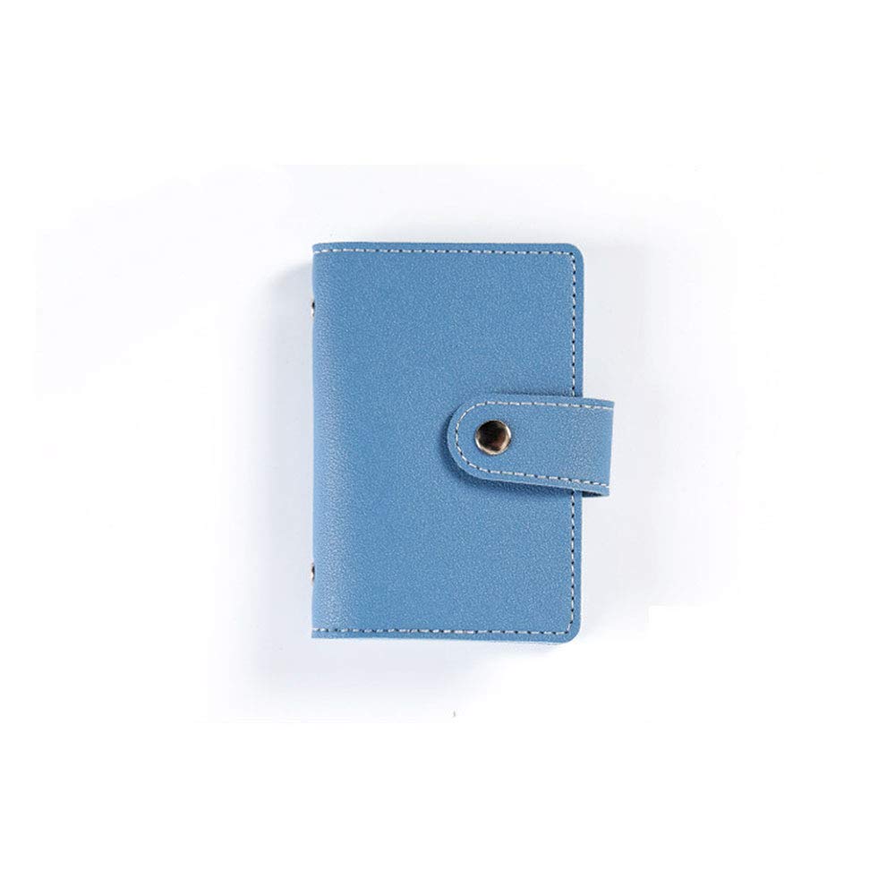 Premium PU Leather Card Holder - Slim Multi Card Case Wallet for Men & Women - Holds Debit, Credit, Business & ID Cards (7.5x11cm, Blue) - Perfect for Travel, Work & Everyday Use