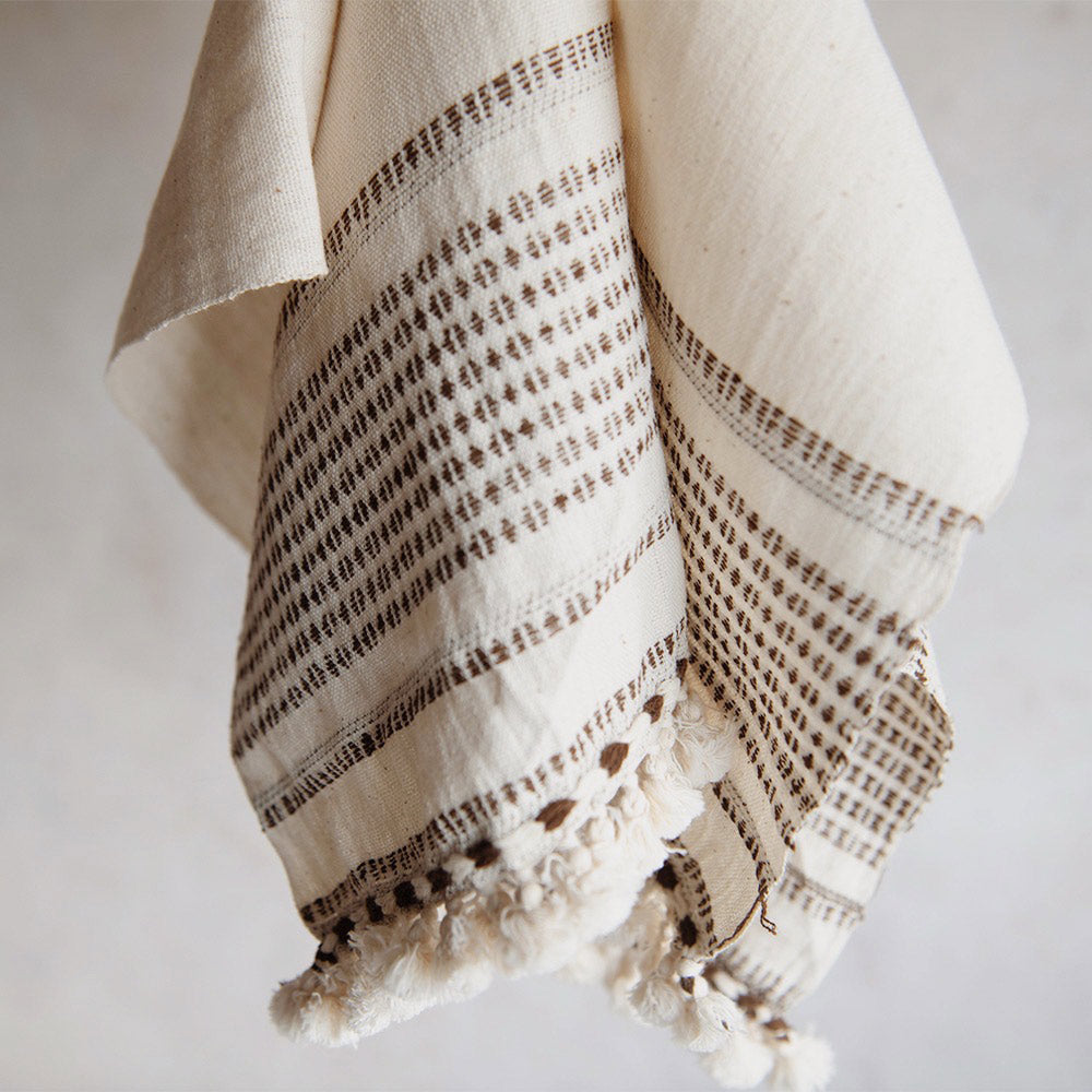 Premium Handwoven Cotton Hand Towel - Soft, Absorbent & Eco-Friendly for Kitchen, Bathroom & Spa - 12