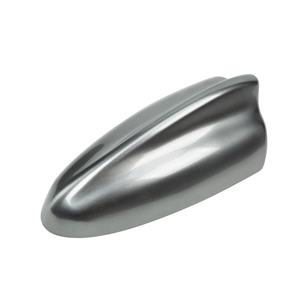 Possbay Shark Fin Car Antenna - AM/FM Radio Signal Aerial with Adhesive Base, Universal Fit for Most Vehicles (Gray) - Enhanced Reception for Road Trips & Daily Commuting