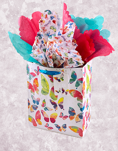 Beautiful Butterfly Gift Bags for Garden Parties, Baby Showers & Wedding Favors - Elegant Floral Design Gift Packaging