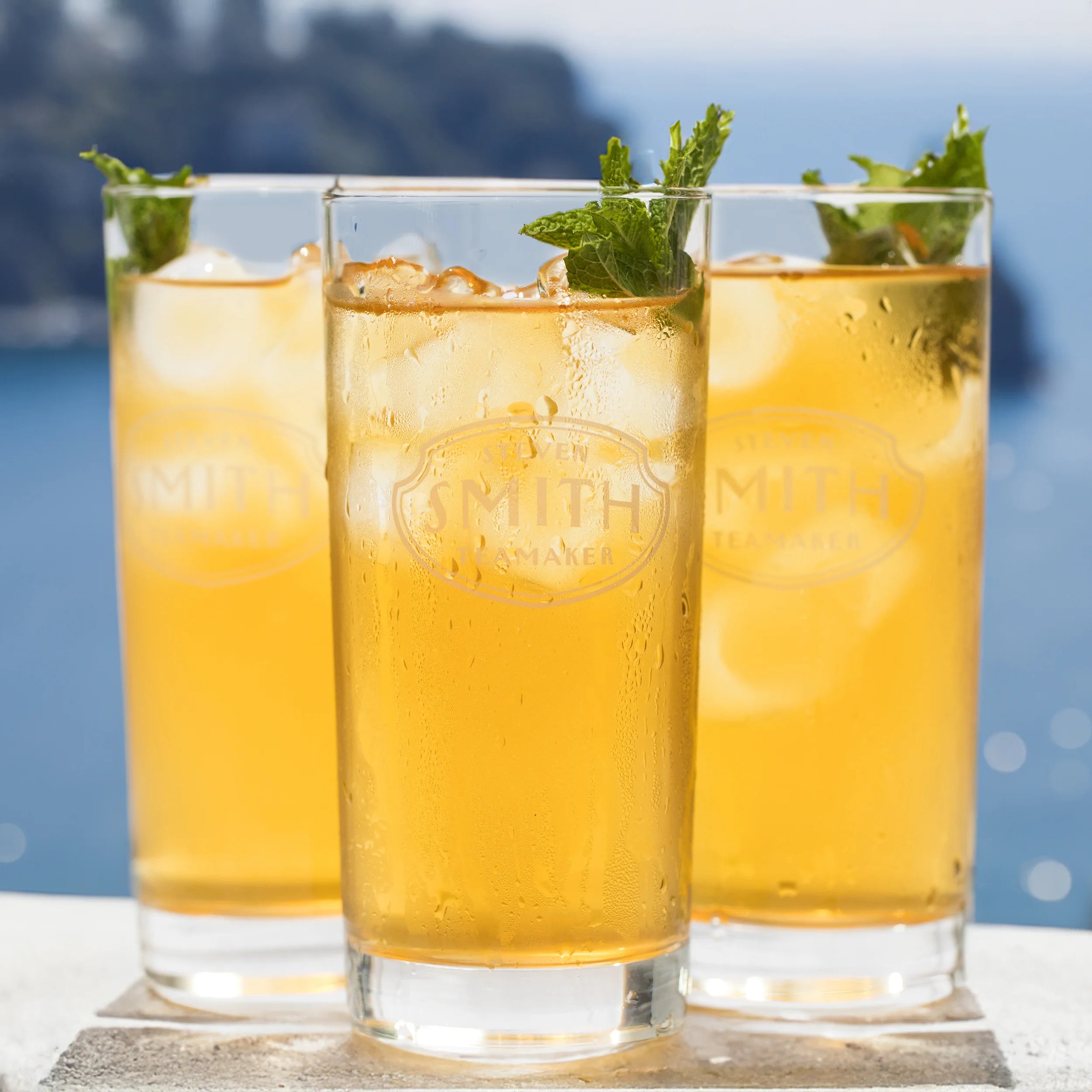 Refreshing Mediterranean Mint Iced Tea - Natural Herbal Cold Brew Tea Bags for Summer Hydration & Relaxation | Perfect for Backyard BBQs, Pool Parties & Afternoon Tea Time