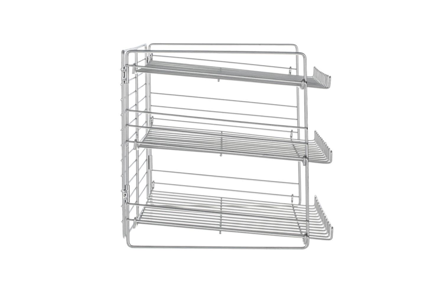 Stainless Steel Stackable Can Rack Organizer - Space Saving Kitchen Storage for Soda, Beer & Food Cans - Perfect for Pantry, Garage or Restaurant Organization