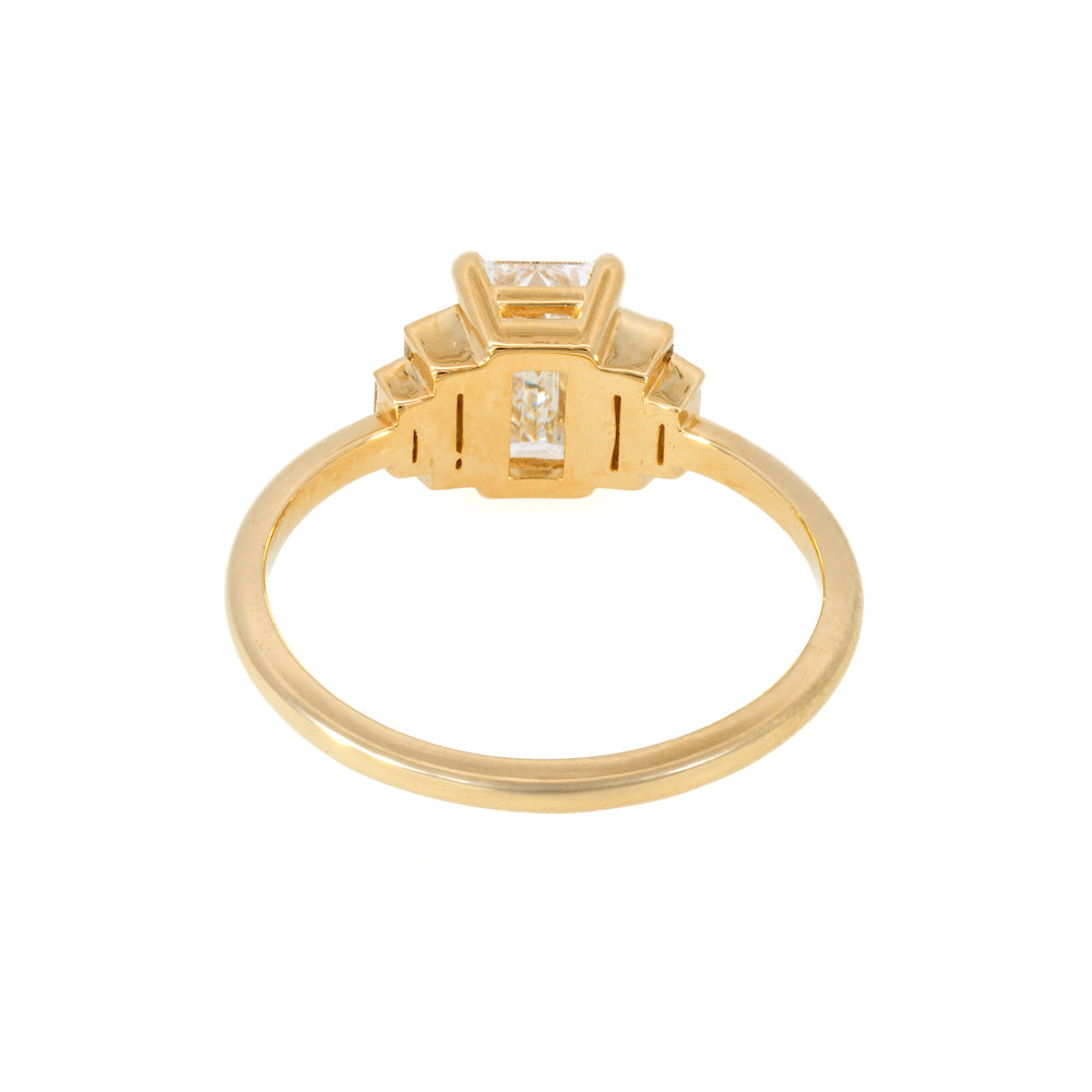 Emerald Cut 5 Stone Lab Diamond Ring for Women - Elegant Wedding, Engagement & Anniversary Jewelry Gift