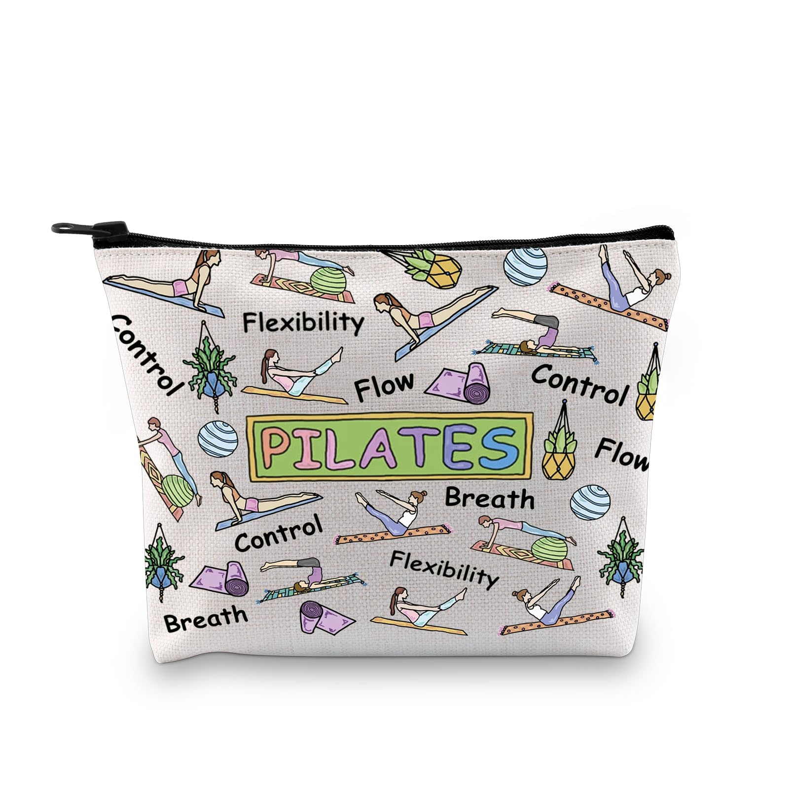 GJTIM Pilates Instructor Gift - Yoga Fitness Teacher Coach Workout Present - Travel Cosmetic Makeup Bag for Women - Perfect for Gym, Spa & Travel Essentials