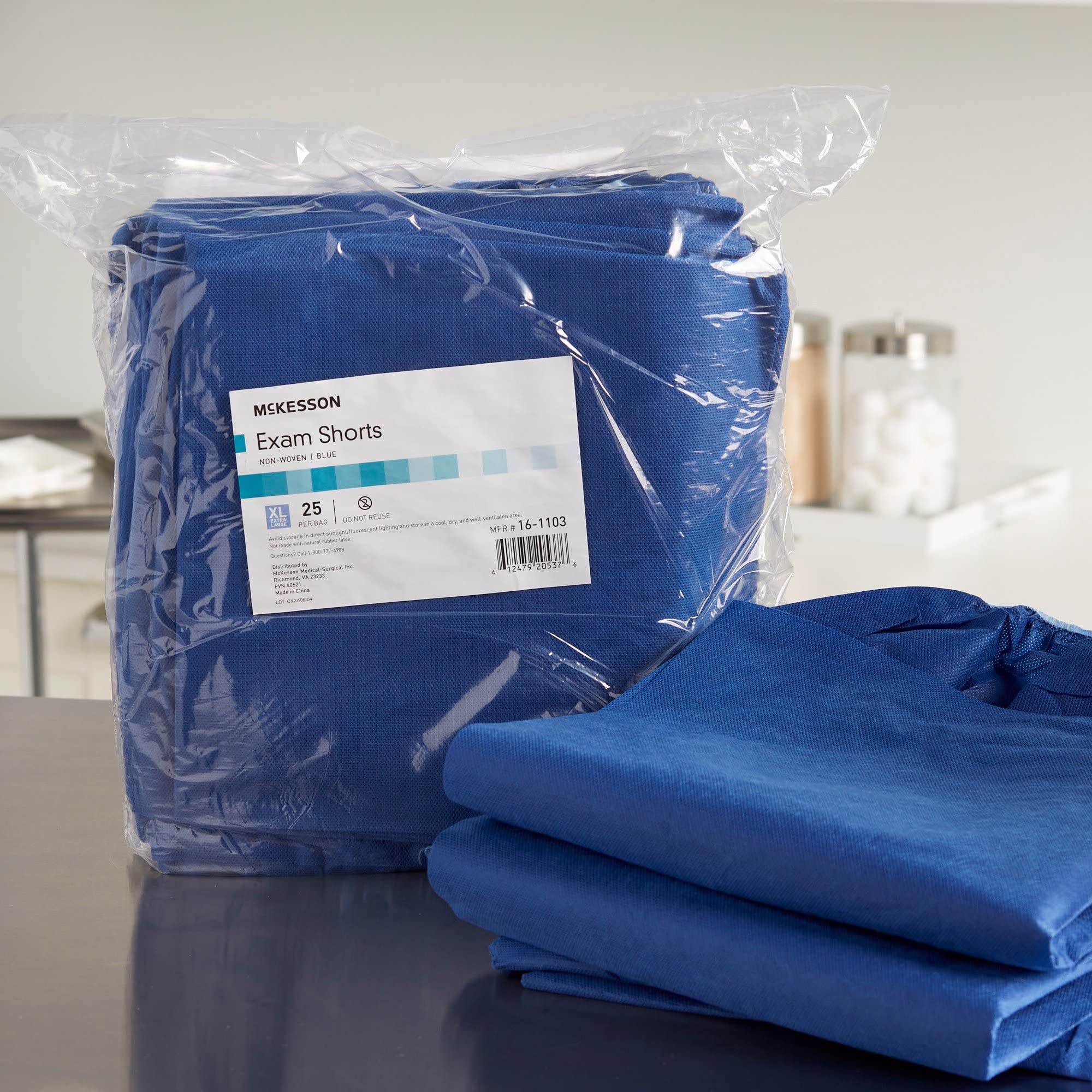 McKesson Disposable Patient Exam Shorts - Non-Woven Material, Elastic Waist (38