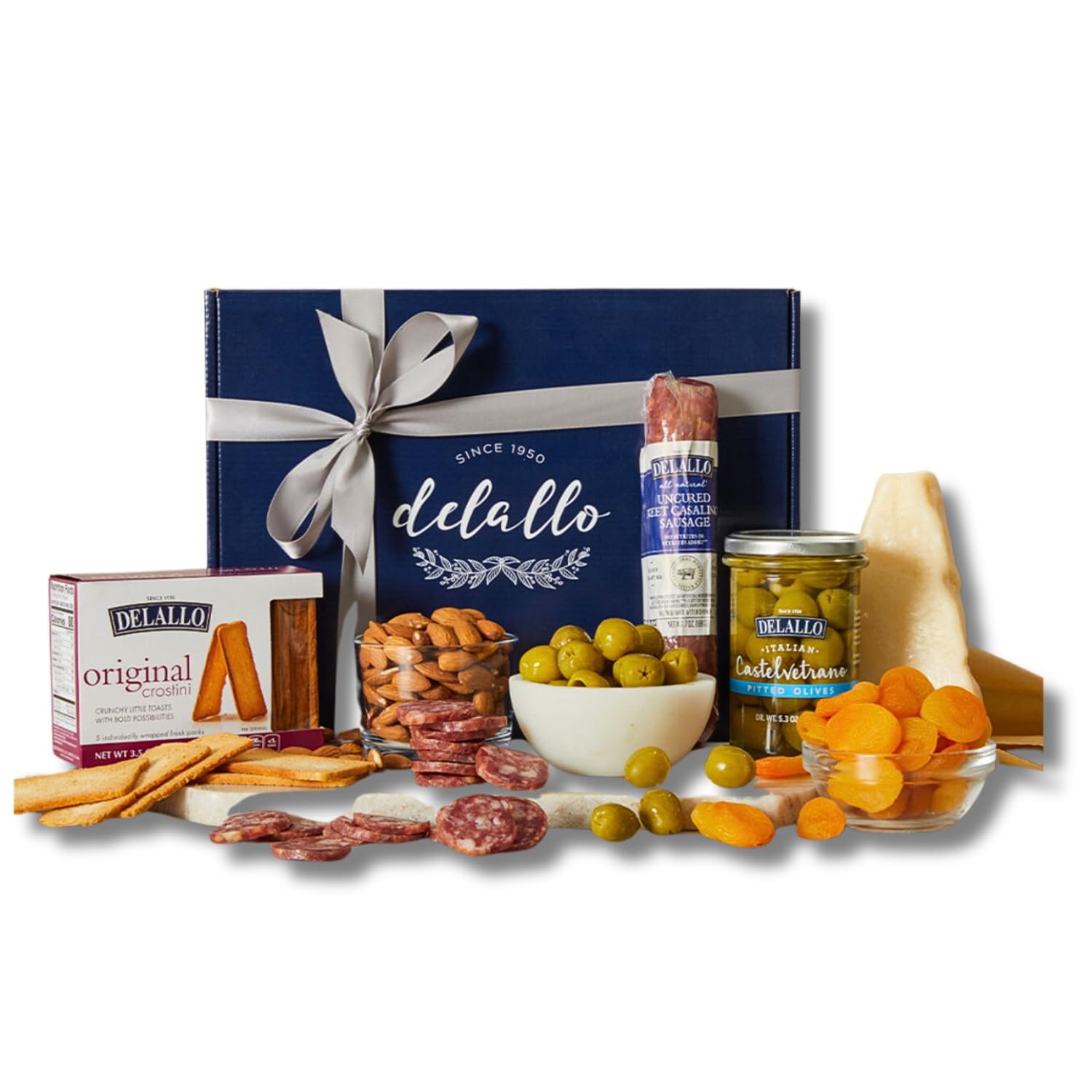 DeLallo Premium Italian Charcuterie Gift Basket with Imported Granino Cheese & Salami - Gourmet Food Gift Box for Holidays, Christmas & Special Occasions - Perfect for Corporate Gifts, Housewarming & Dinner Parties