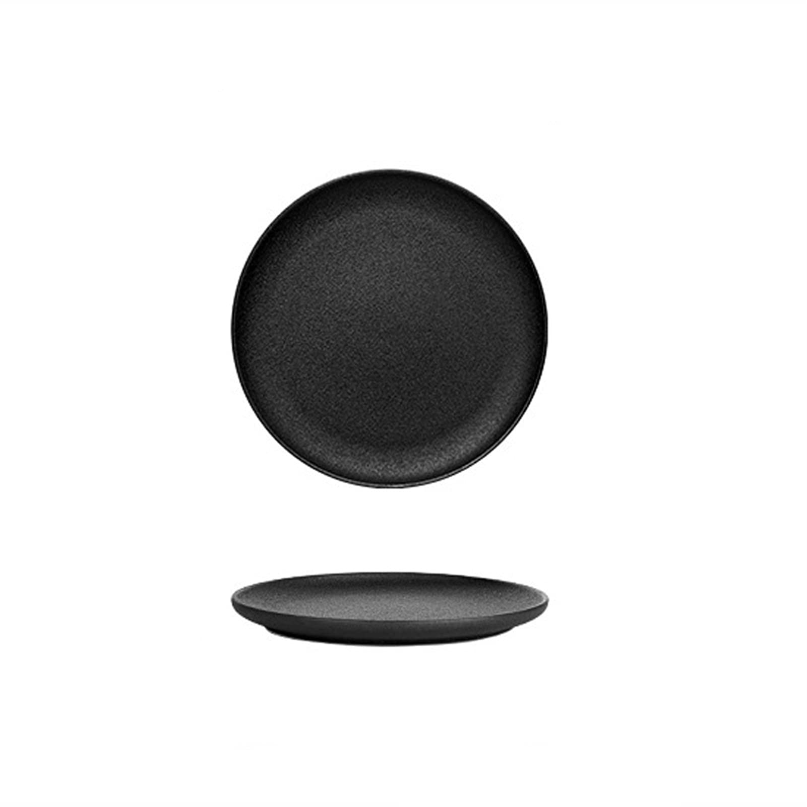 Vintage Black Ceramic Dessert Plates Set - 6-Piece Retro Porcelain Serving Trays for Sushi, Salad, Cake & Appetizers - Elegant Kitchen Dinnerware for Christmas, Parties & Home Decor (Color: A)