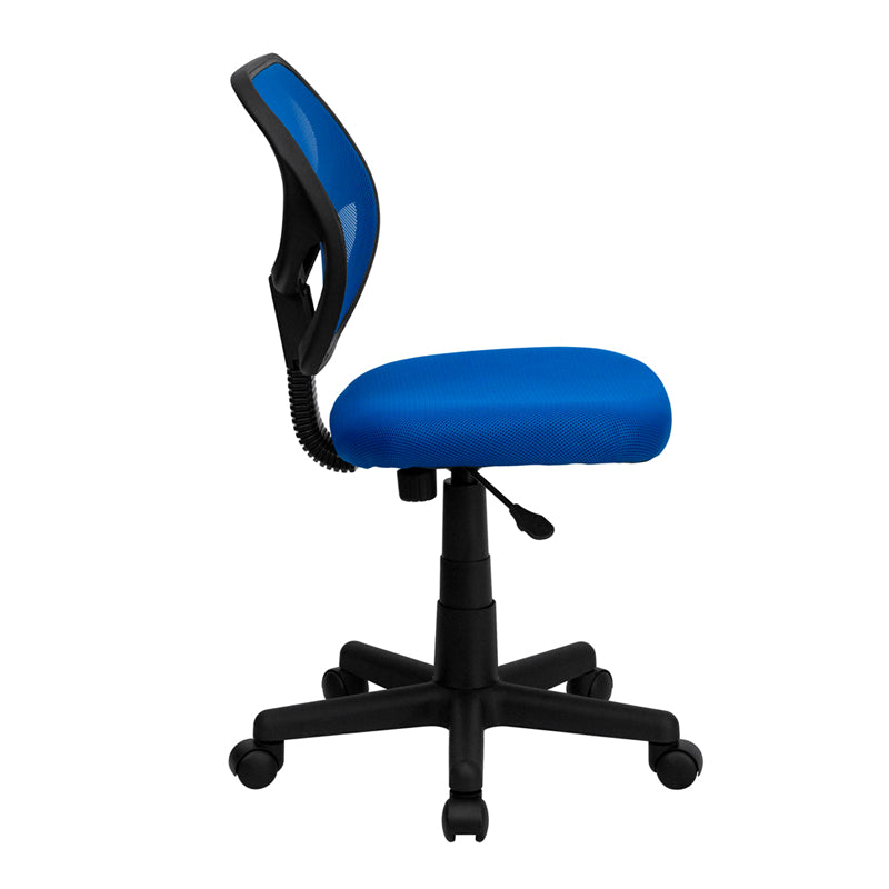 Ergonomic FLASH Neri Low Back Mesh Office Chair with Swivel Base & Curved Square Back - Breathable Mesh Task Chair for Home Office, Gaming & Workspaces