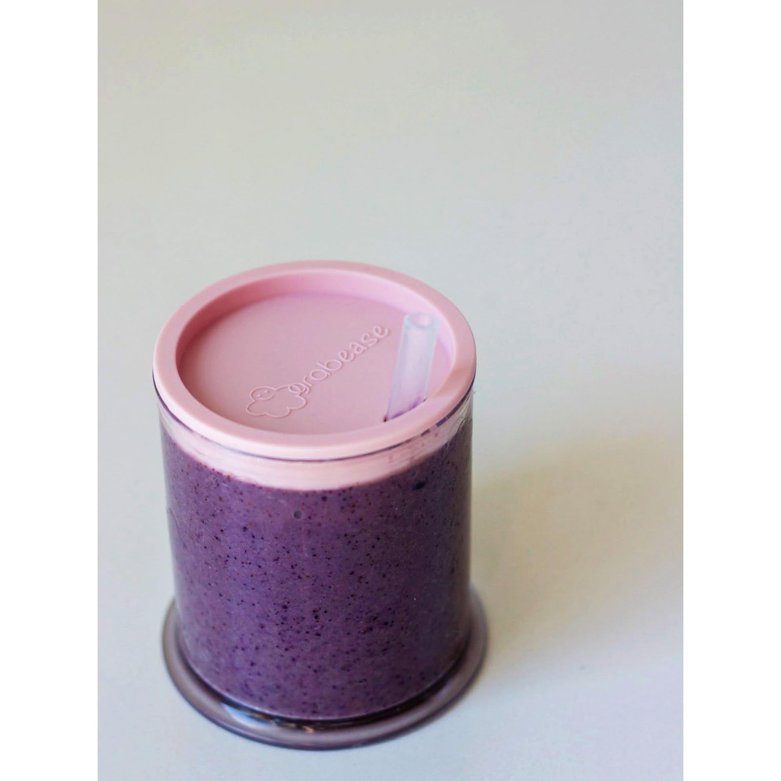 Grabease BPA-Free & Phthalate-Free 4oz Sippy Cup for Babies & Toddlers - Easy Transition Training Cup with Soft Spout - Perfect for Daycare, Travel & Learning Independent Drinking (Blush)