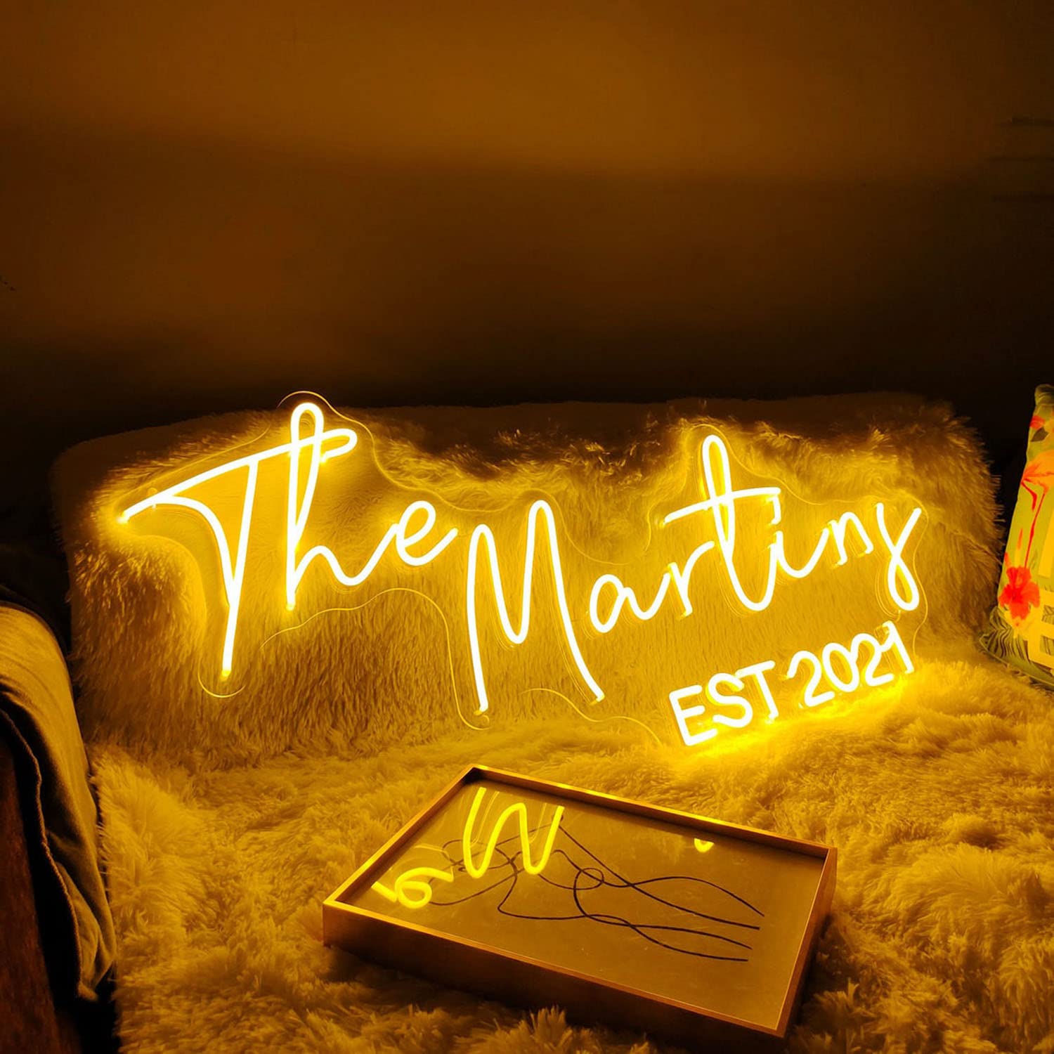 Custom LED Neon Signs - Personalized Wall Decor Art with 4 Lines Text (24