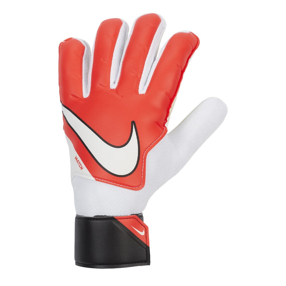 Nike GK Match Glove 20 Soccer Goalkeeper Gloves (Bright Crimson/Black/White) - Professional Football Goalkeeper Training & Match Performance