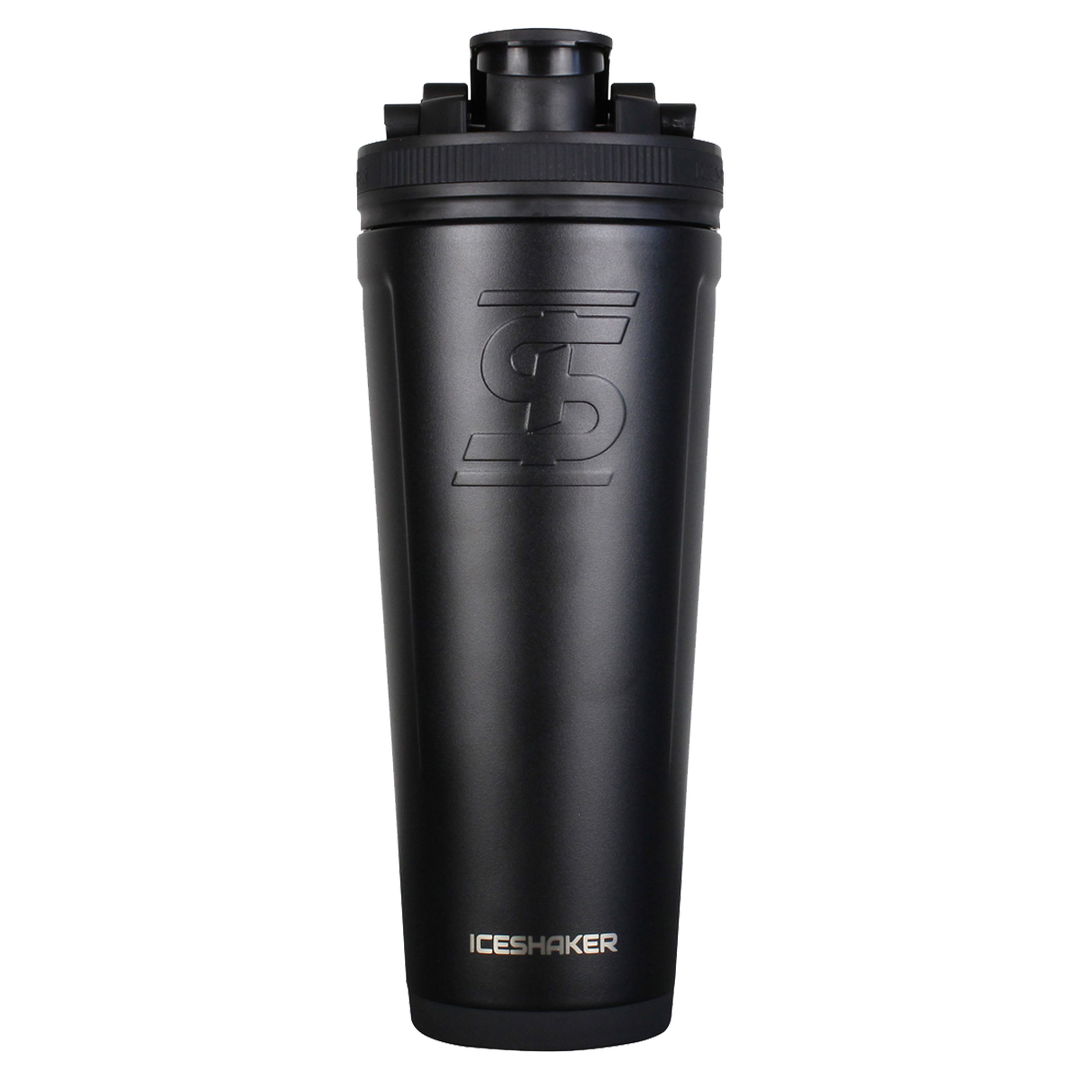 36oz Custom Insulated Ice Shaker Bottle - Black | Leakproof Stainless Steel Water Bottle for Gym, Workouts & Outdoor Activities